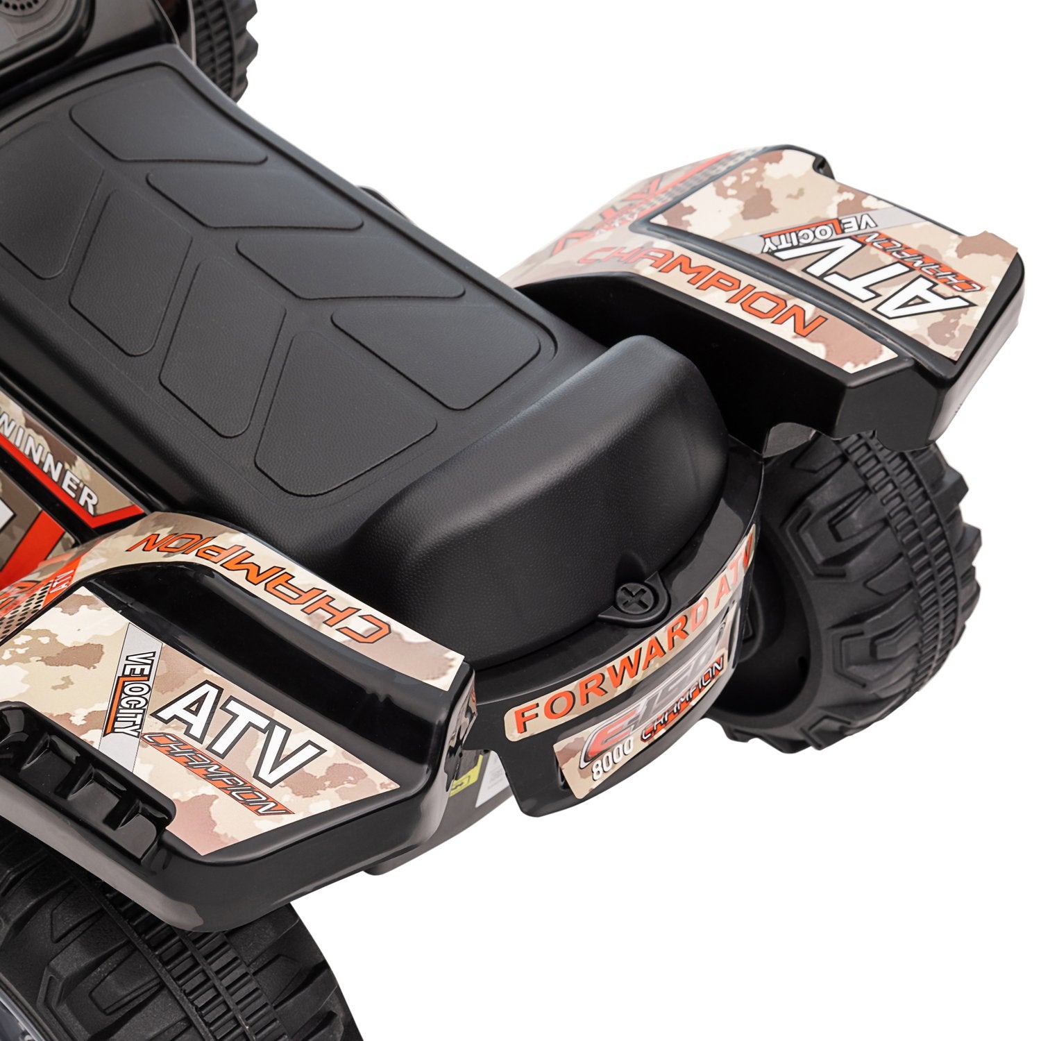 Mini Elektrisk Quad ATV för småbarn, LED-lampor, svart
