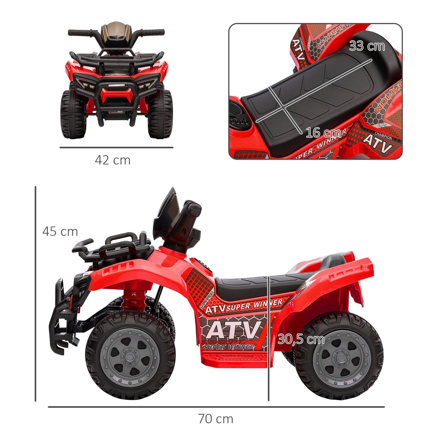 Mini Elektrisk Quad för småbarn 18-36 månader – Rosa