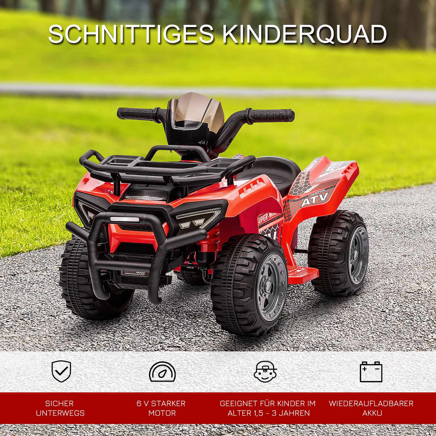 Mini Elektrisk Quad för småbarn 18-36 månader – Rosa