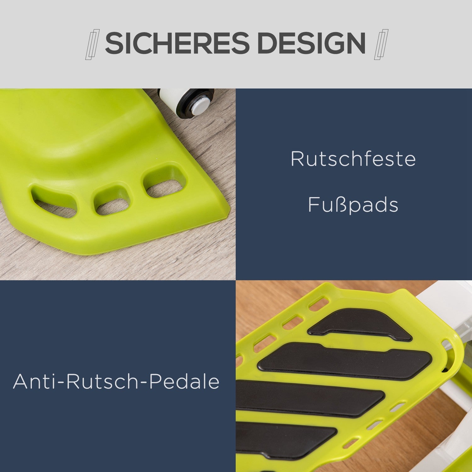 Mini Stepper för hemmet med LCD-skärm, halkfria pedaler