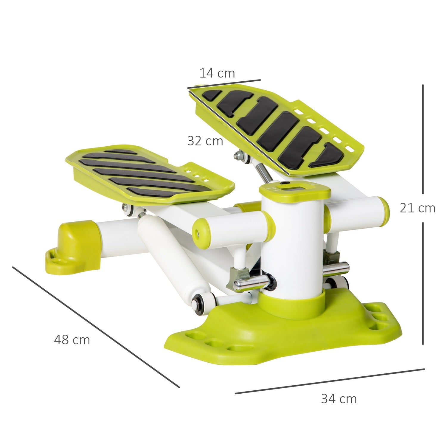 Mini Stepper för hemmet med LCD-skärm, halkfria pedaler