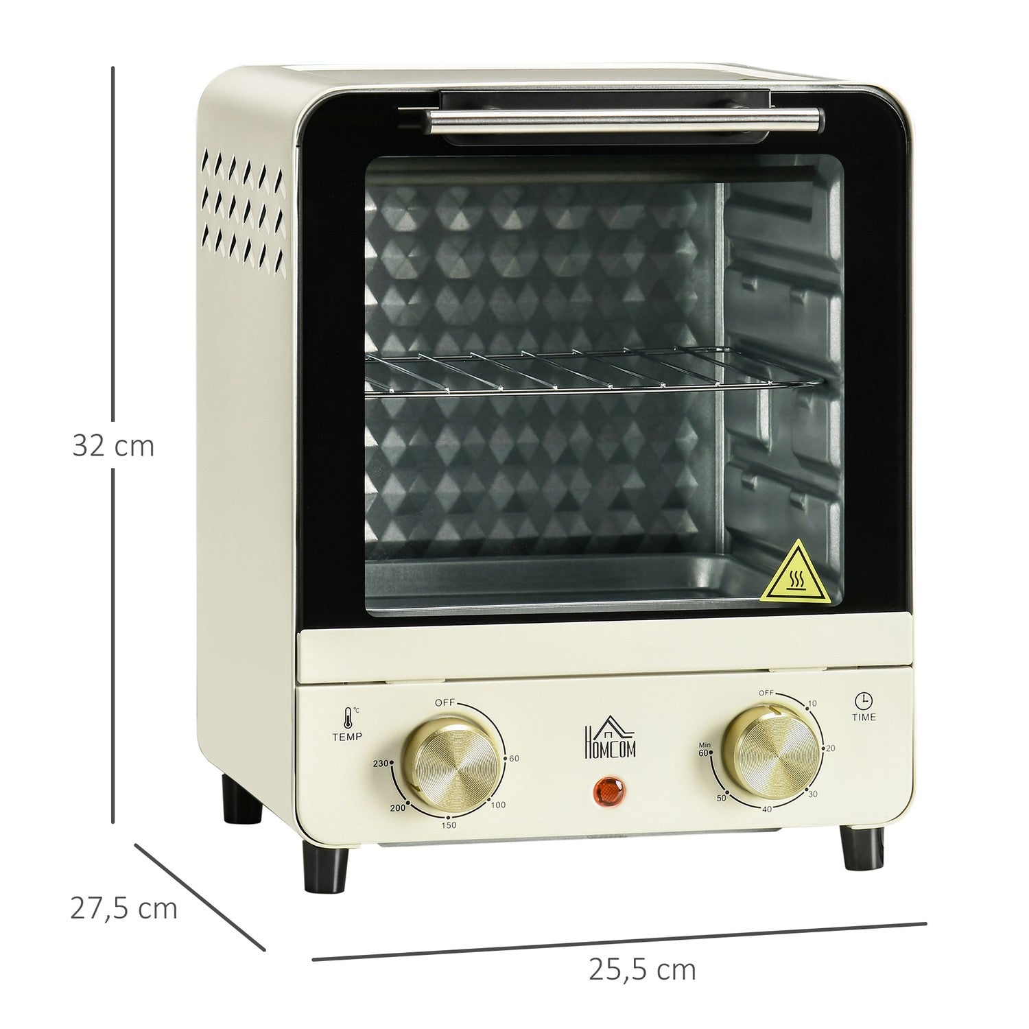 Miniugn 15L, 1000W, Timer, Gräddvit, Konvektion