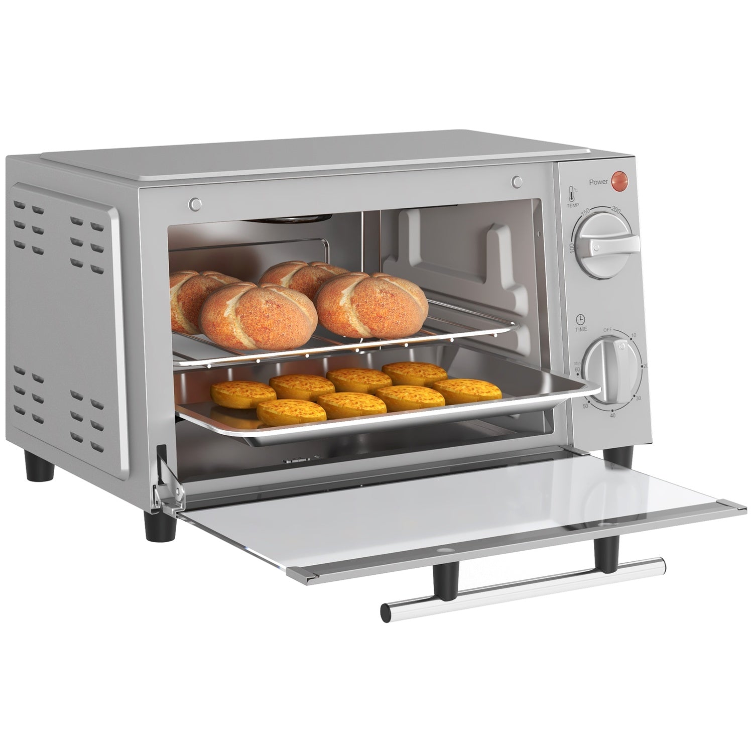 Miniugn 9L, Justerbar Temp & Timer, Rostfritt stål