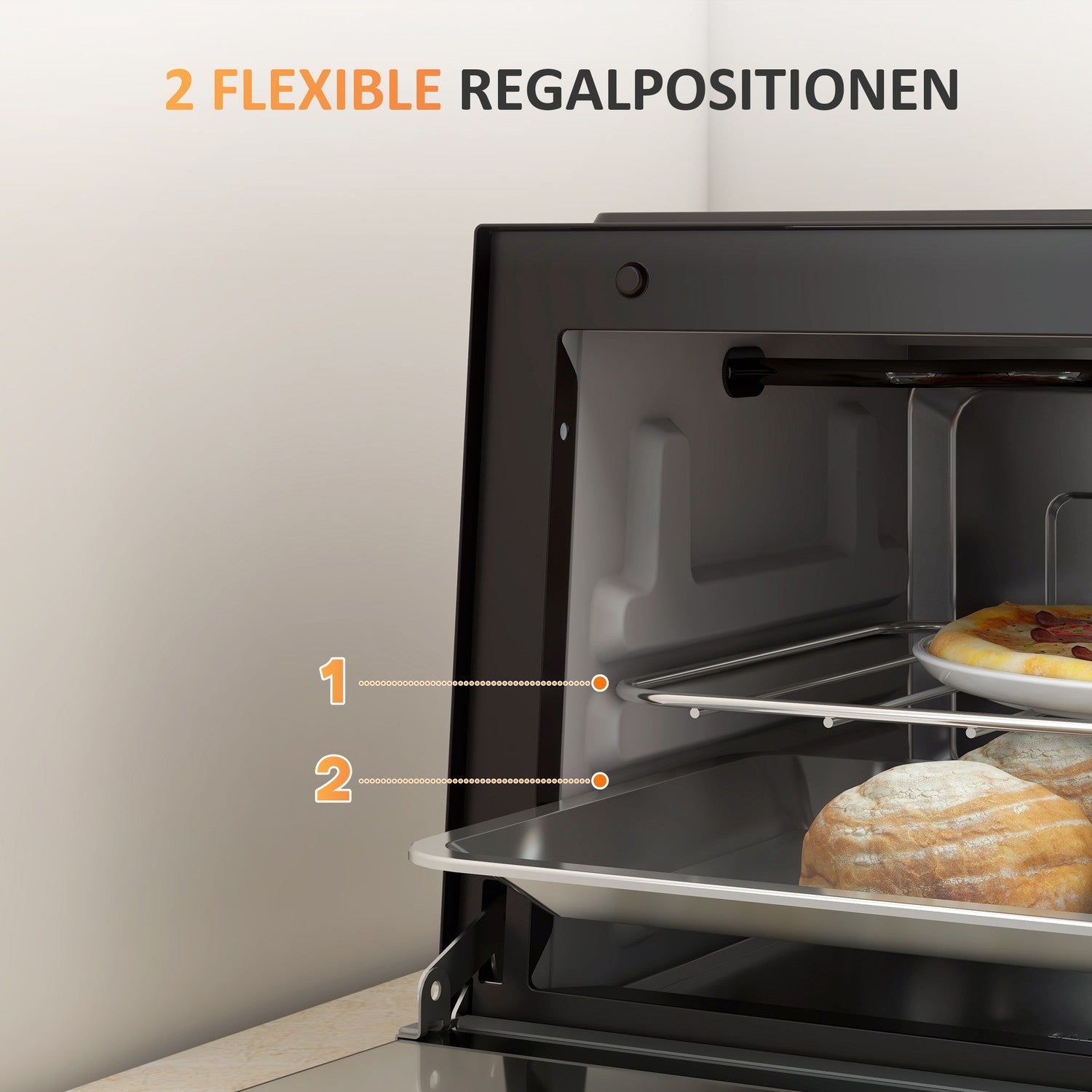 9L rostfri miniugn, 750W, justerbar timer