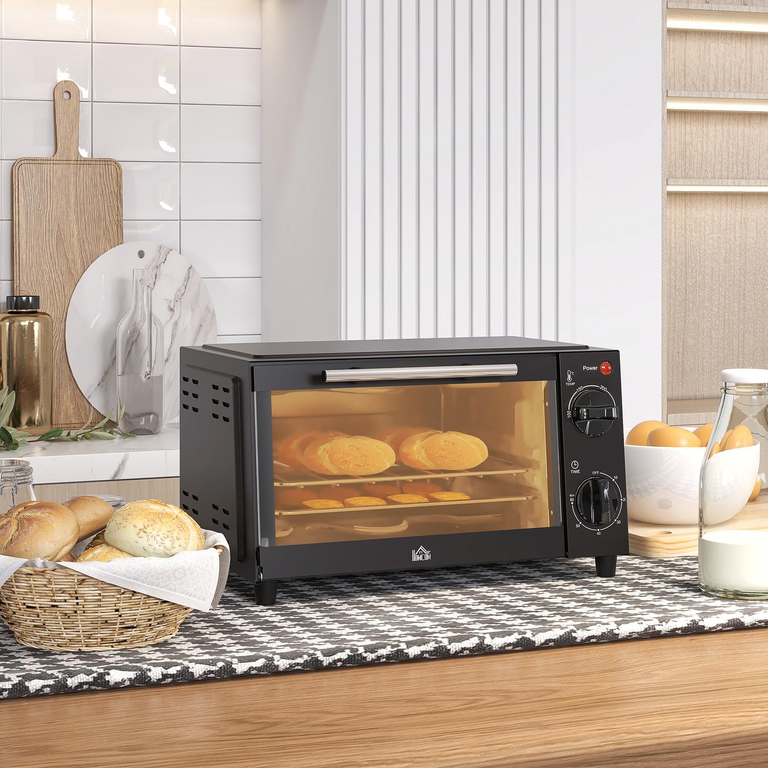 9L rostfri miniugn, 750W, justerbar timer