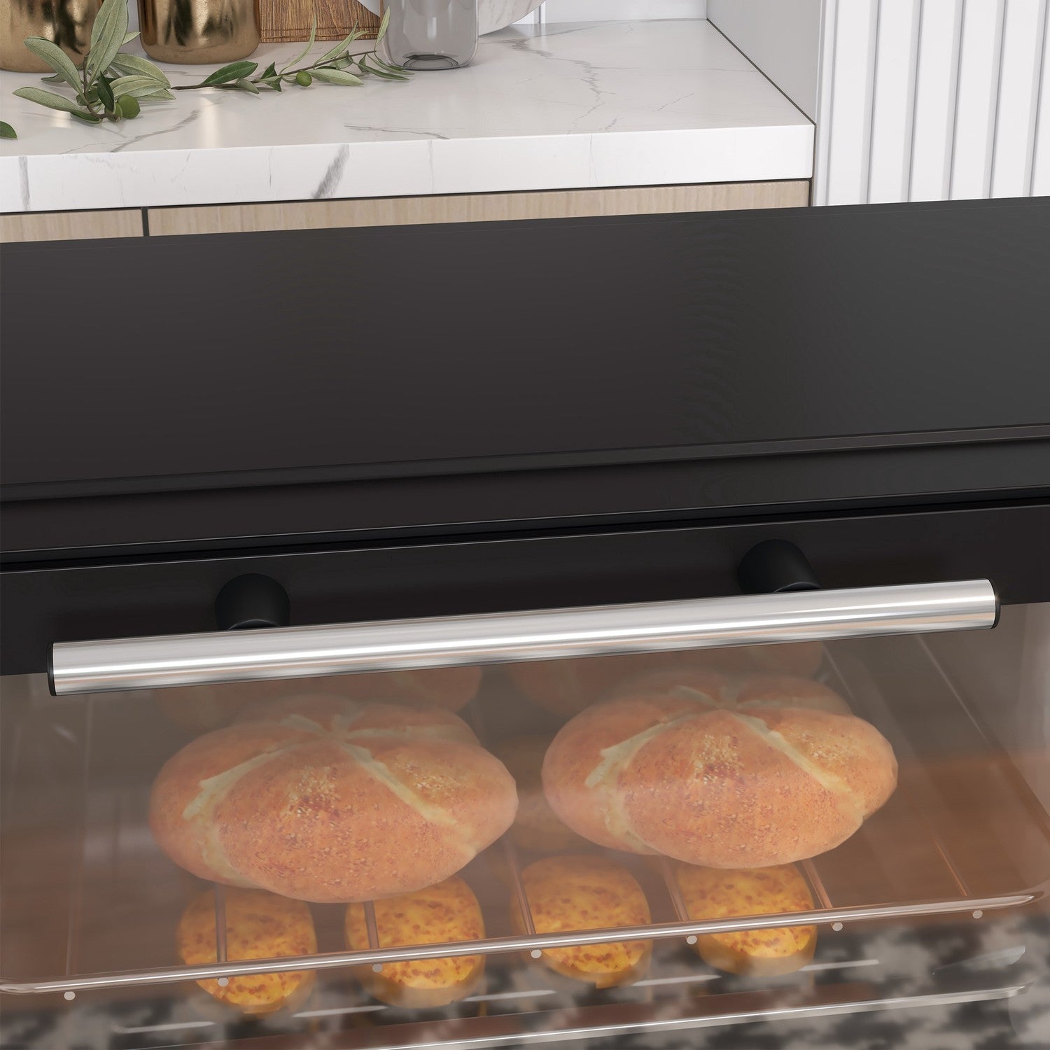 9L rostfri miniugn, 750W, justerbar timer