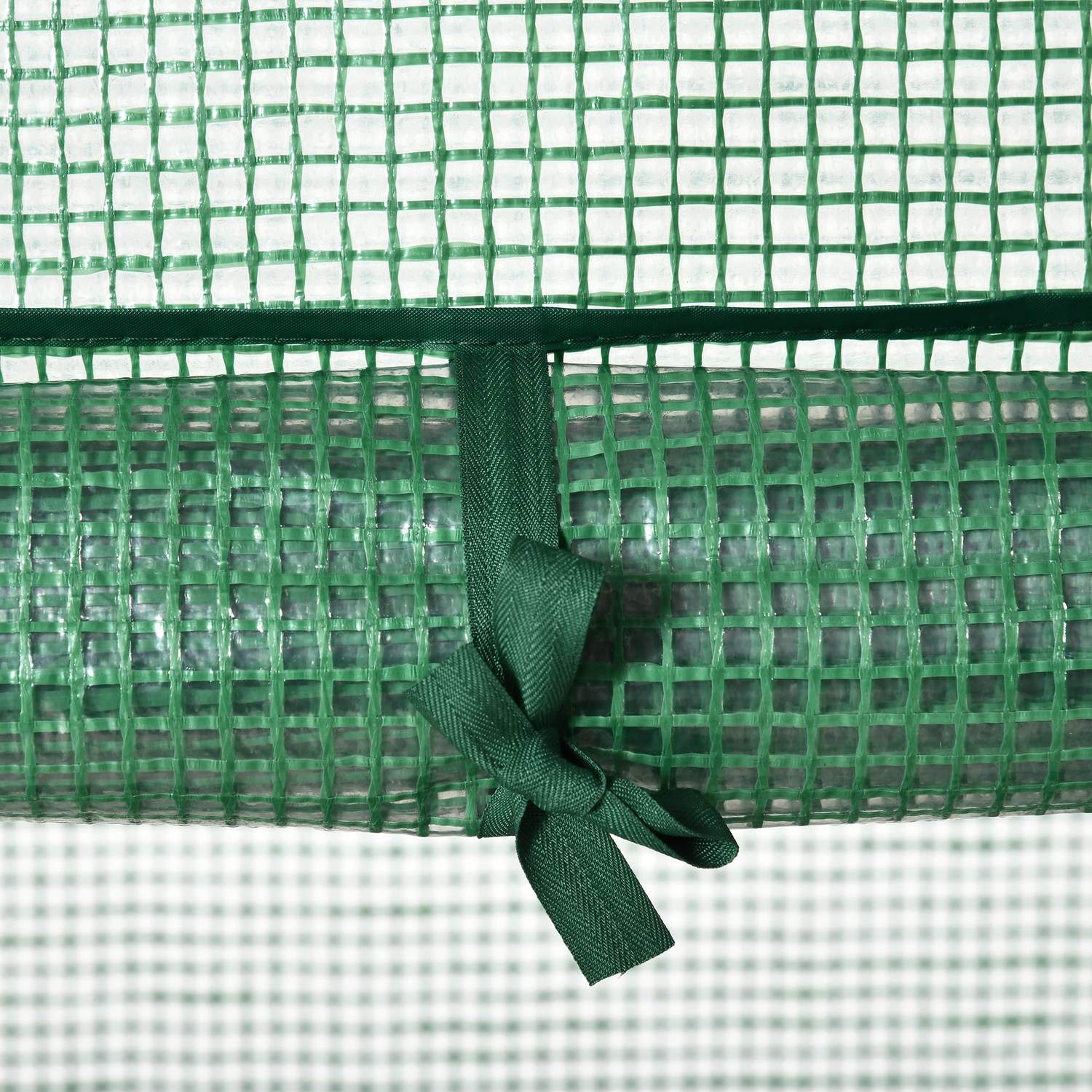 Miniväxthus med foliekåpa, 3 hyllplan, rulldörr