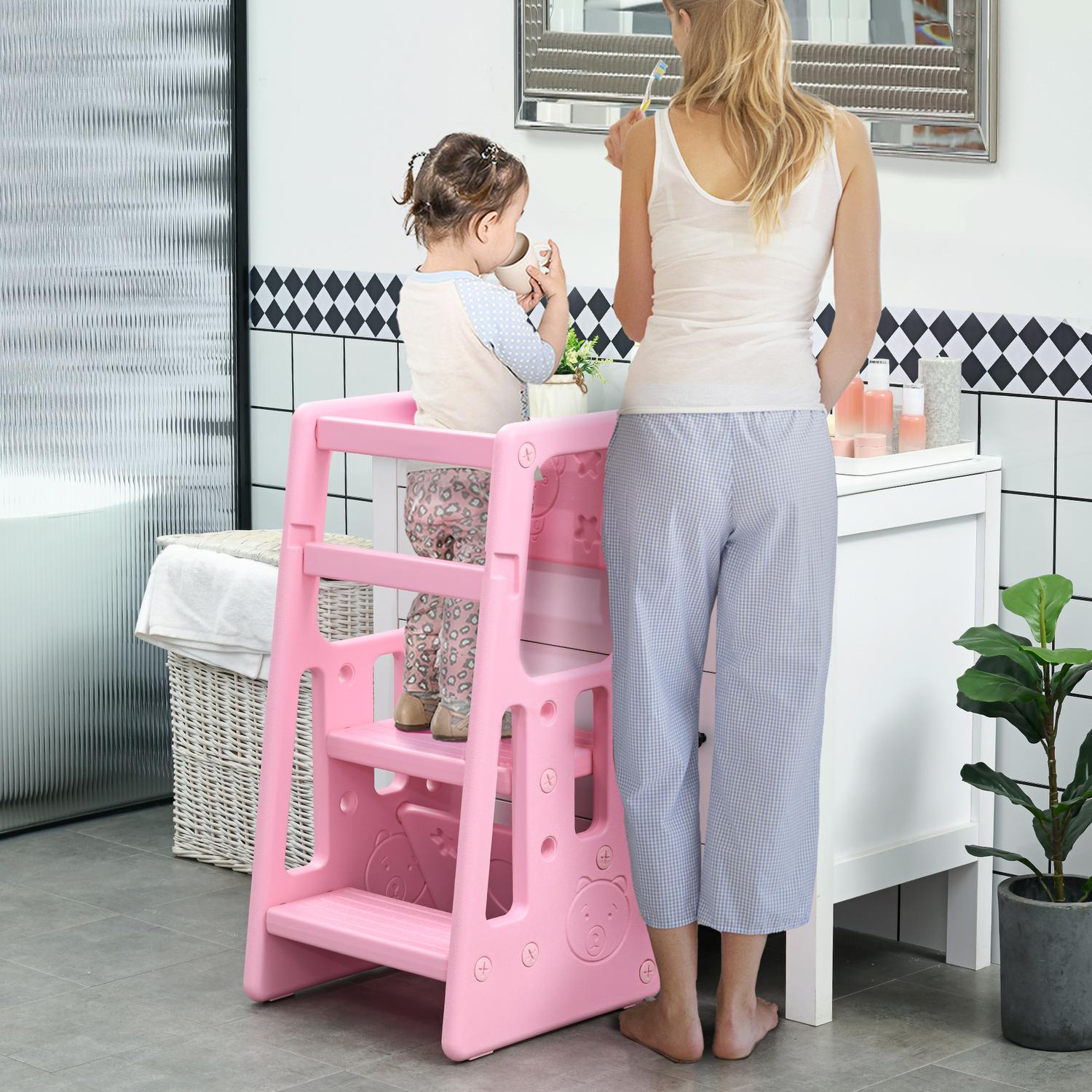 Montessori Learning Tower Step Pall, justerbar höjd, HDPE