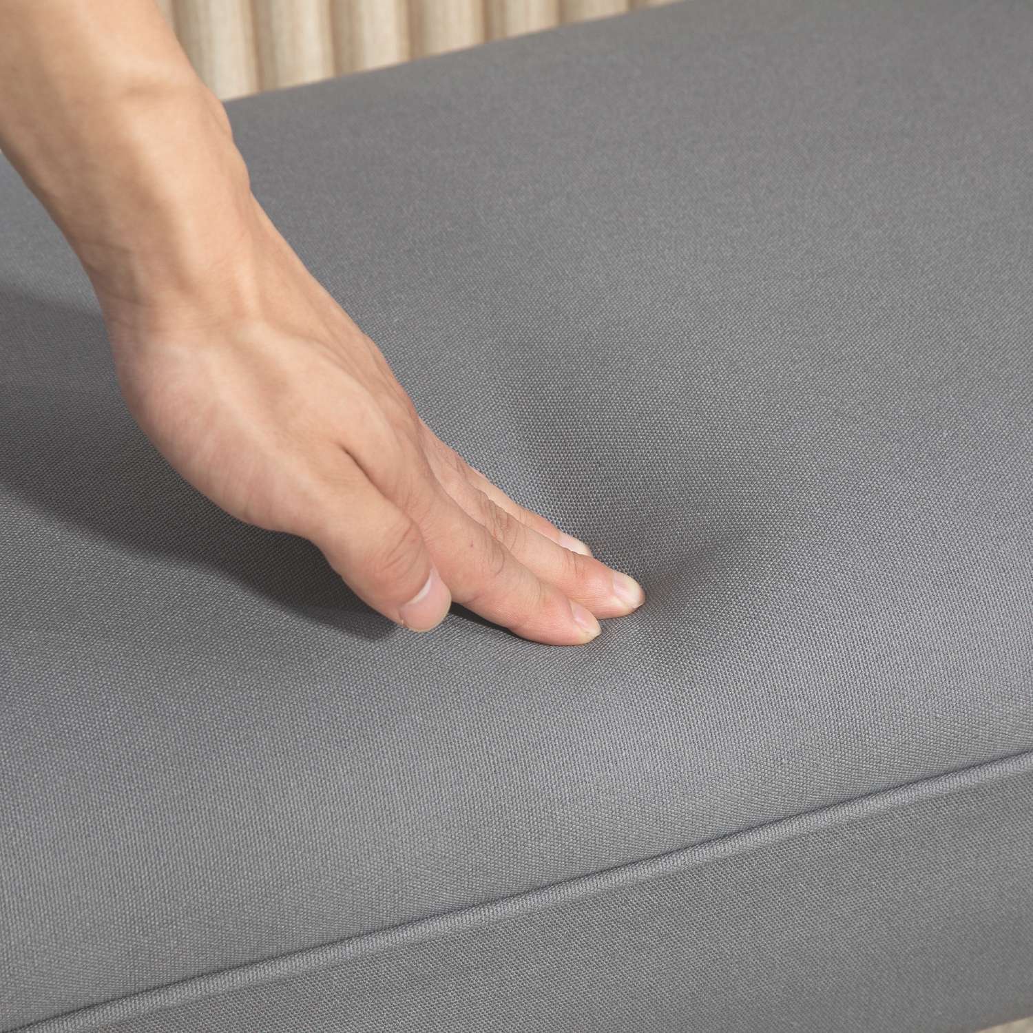 Mörkgrå stoppad hallbänk, 130 kg belastning, 102x36x51 cm