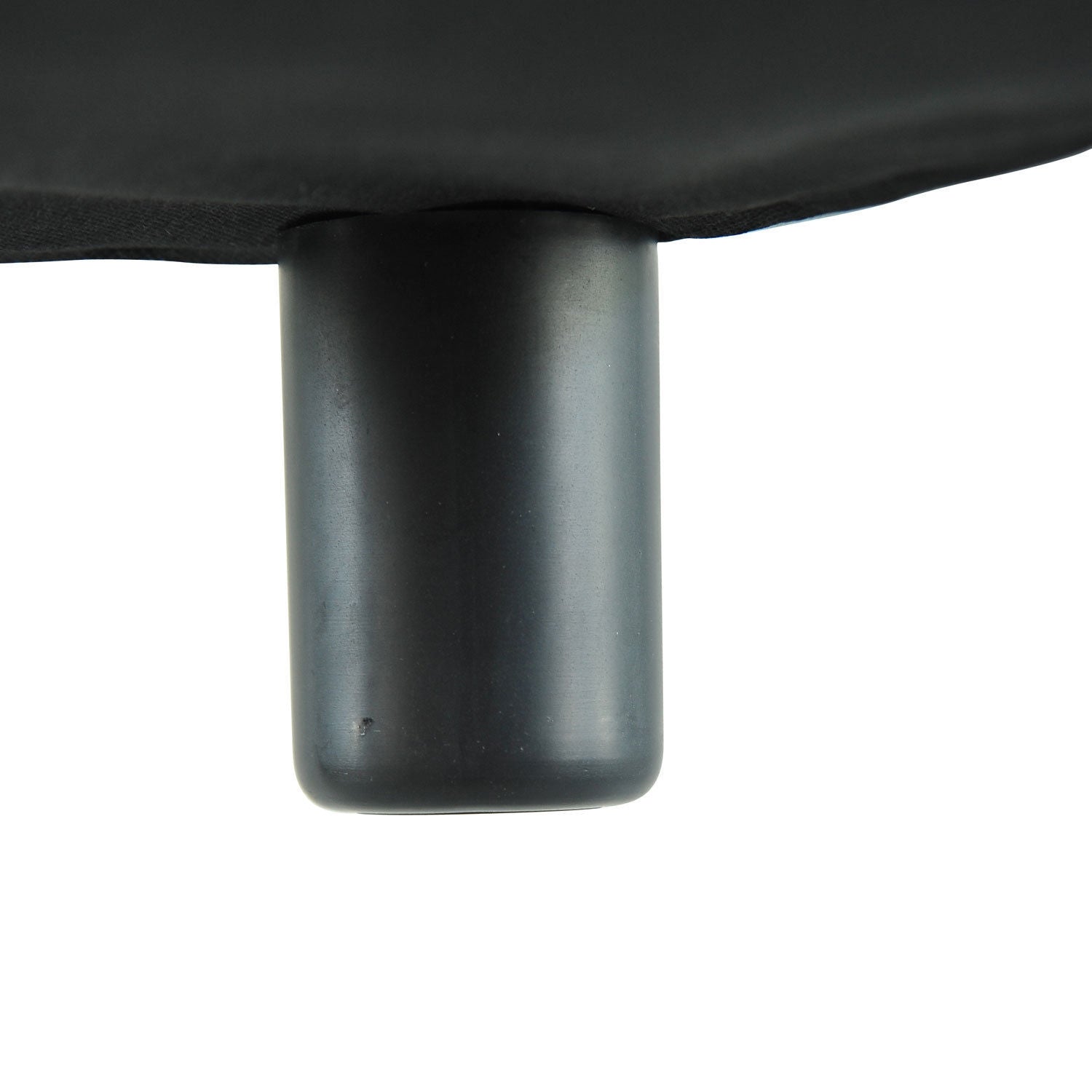 Svart Chesterfield-pall i konstläder – 40x30x24cm