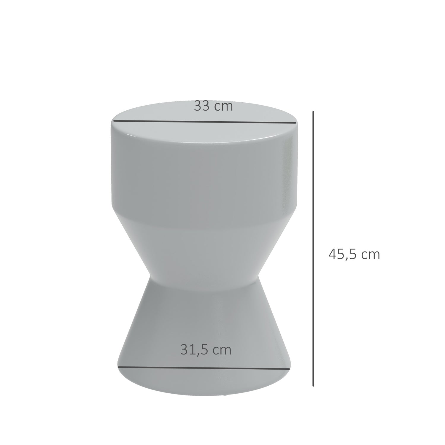 Keramisk timglas trädgårdspall, 120 kg kapacitet, väderbeständig