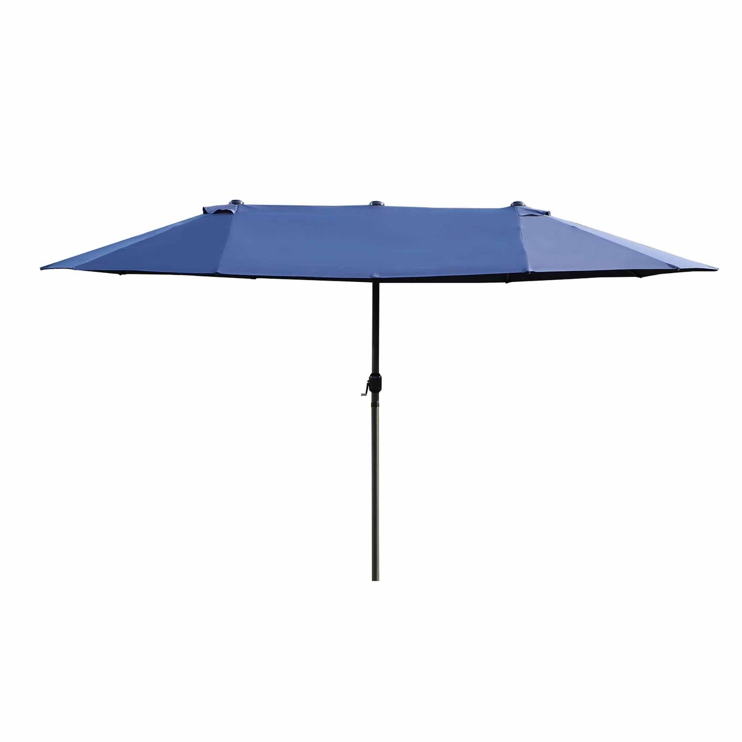 Blue Oval Garden Parasol – Dubbelt marknadsparaply med vev