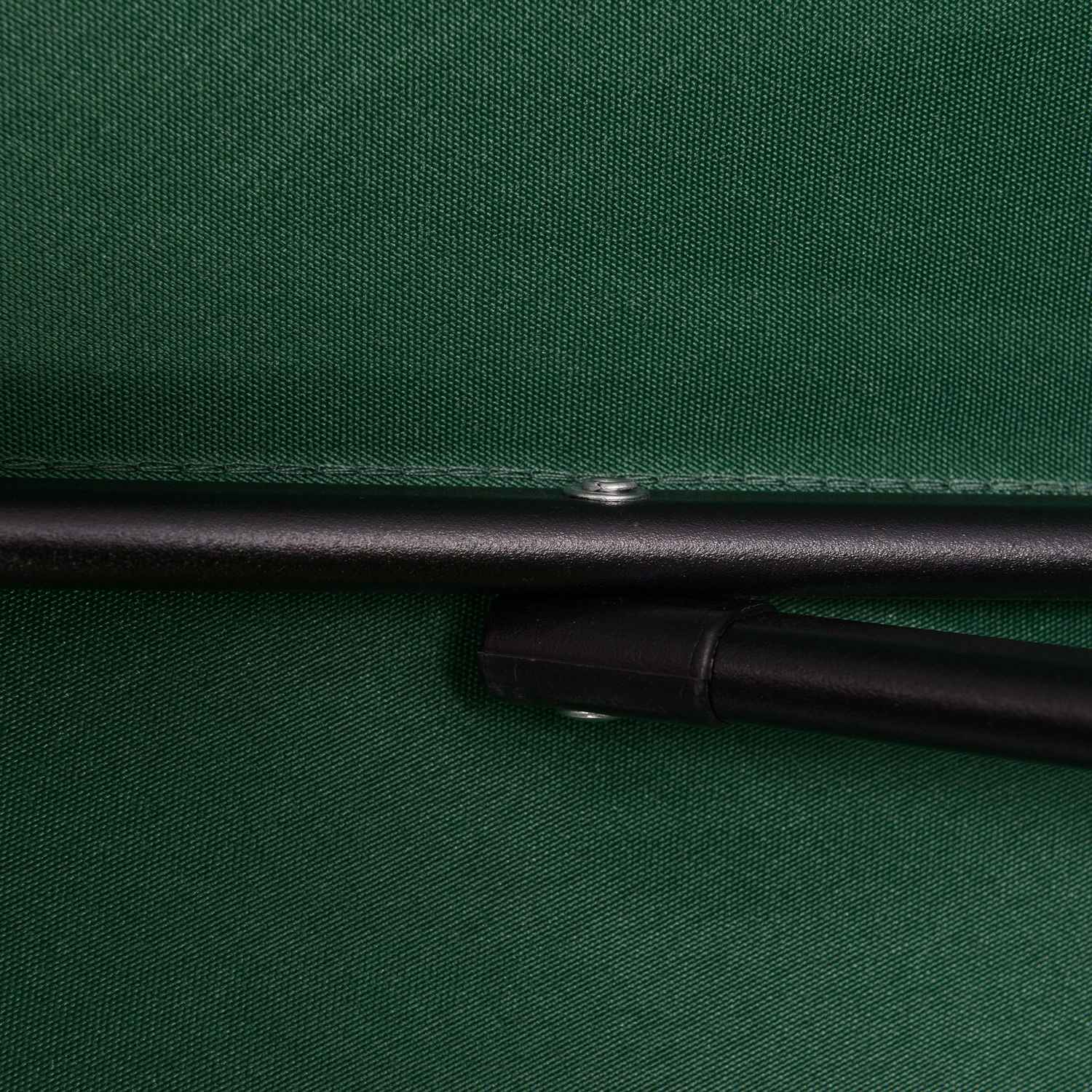 Grönt sexkantigt parasoll Ø196 cm, vindtät för strand/trädgård