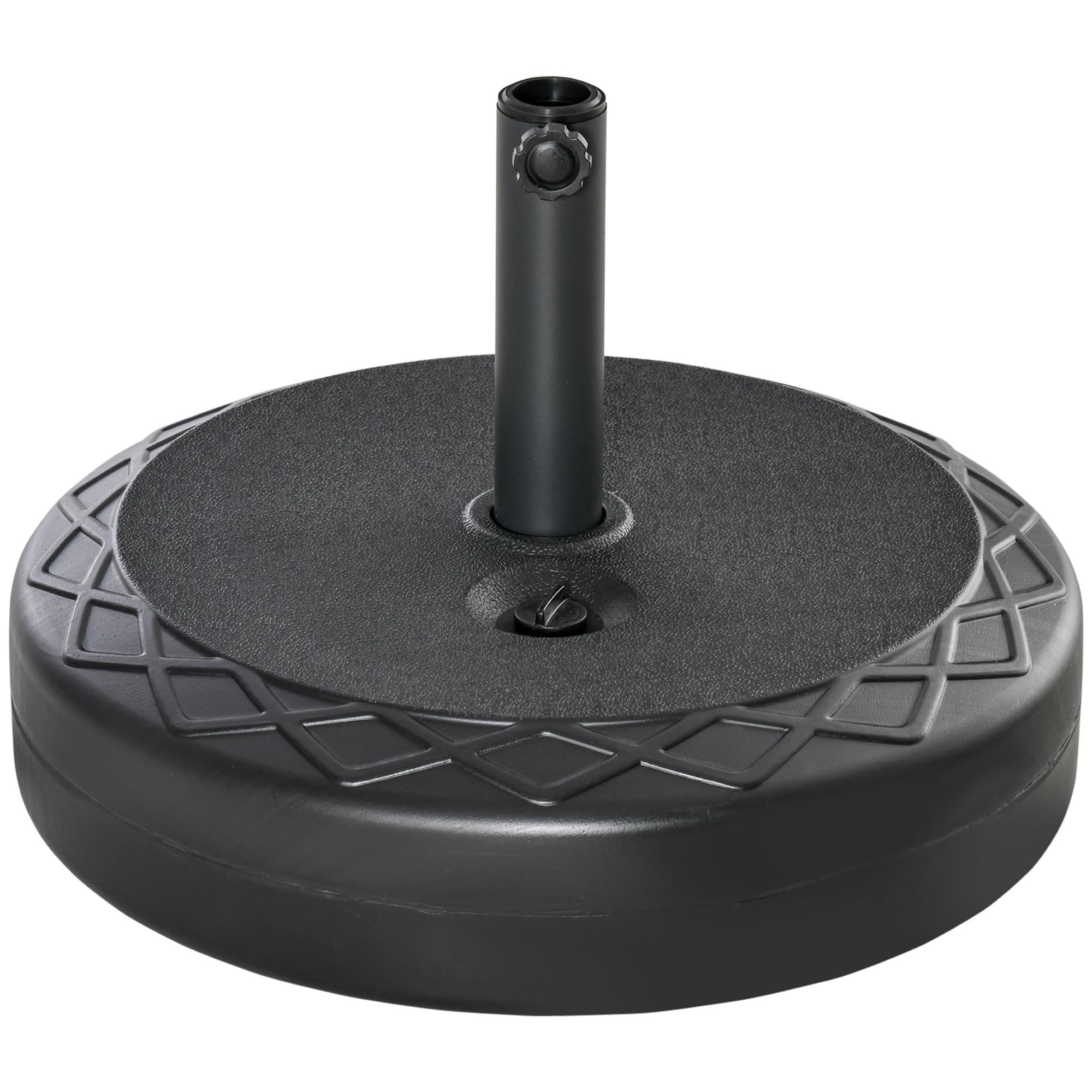 Parasollfot, HDPE, Passar 38/48 mm stänger, Svart