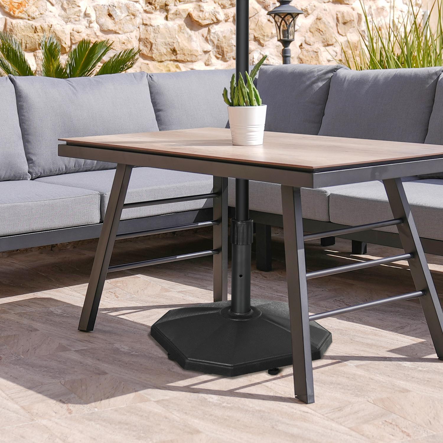 Stabilt parasollställ 22Kg för 32-38mm stolpar, svart