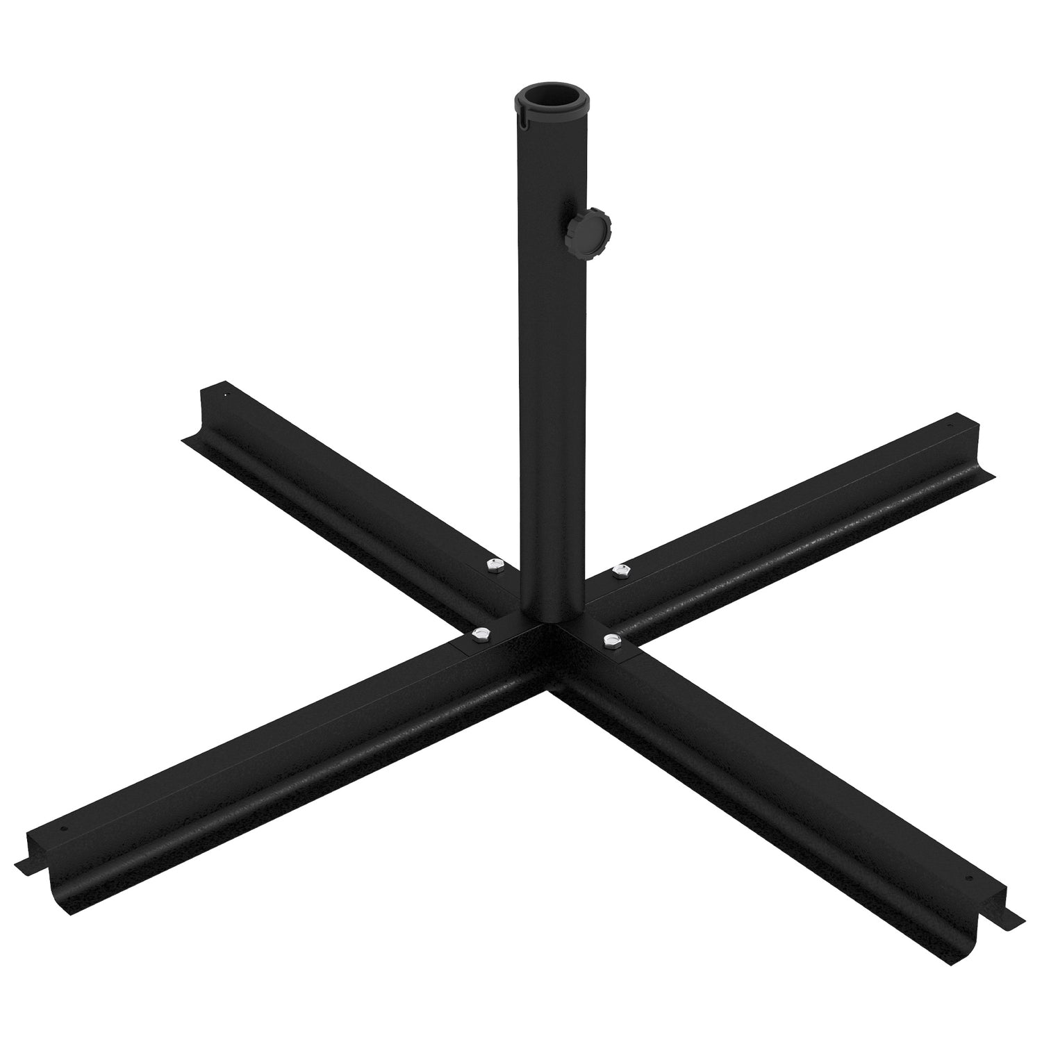 Parasollställ, Svart - 4 Kg, Passar Ø38-48 Mm stolpar