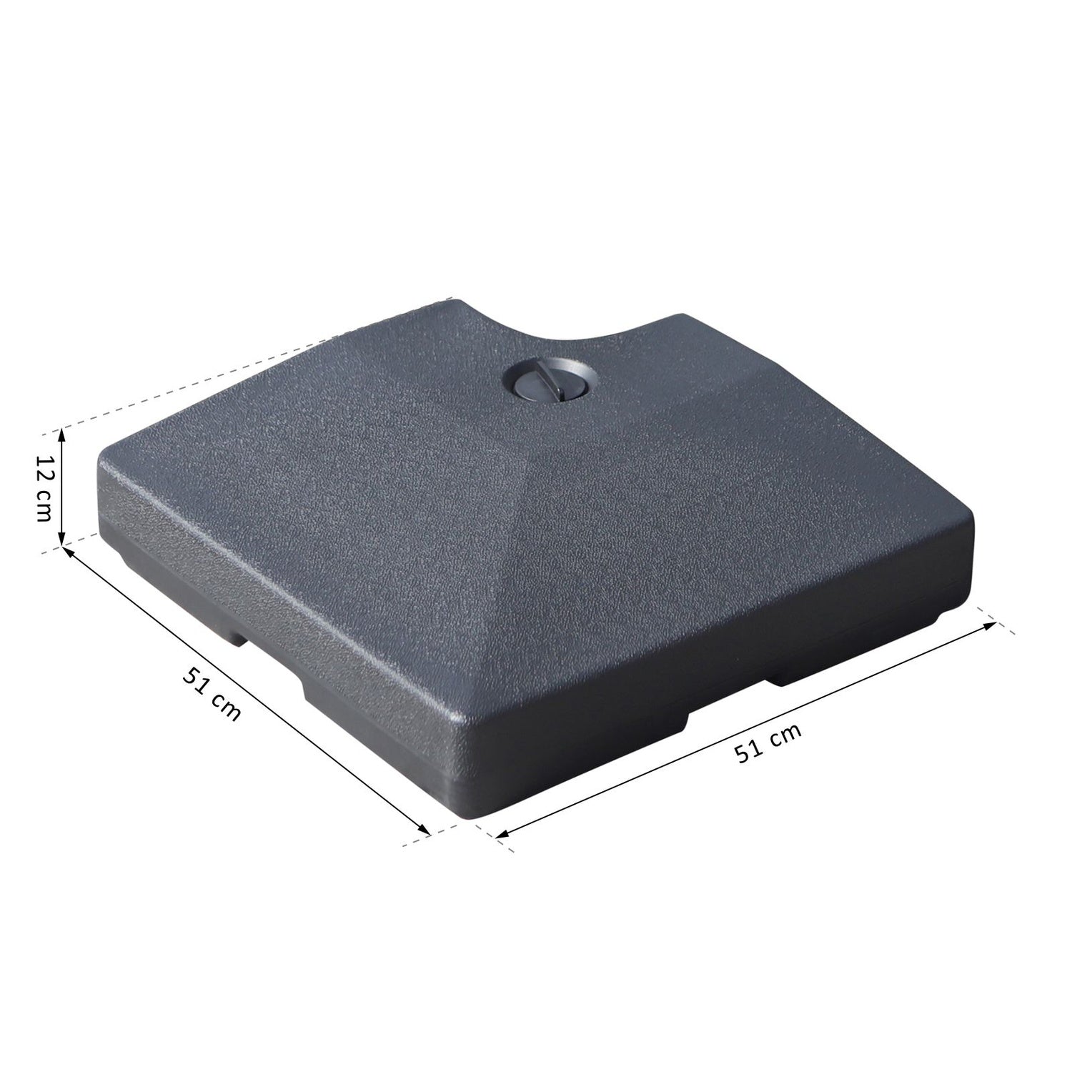 Parasollviktssats, fyllbar sand/vatten, 130 kg kapacitet