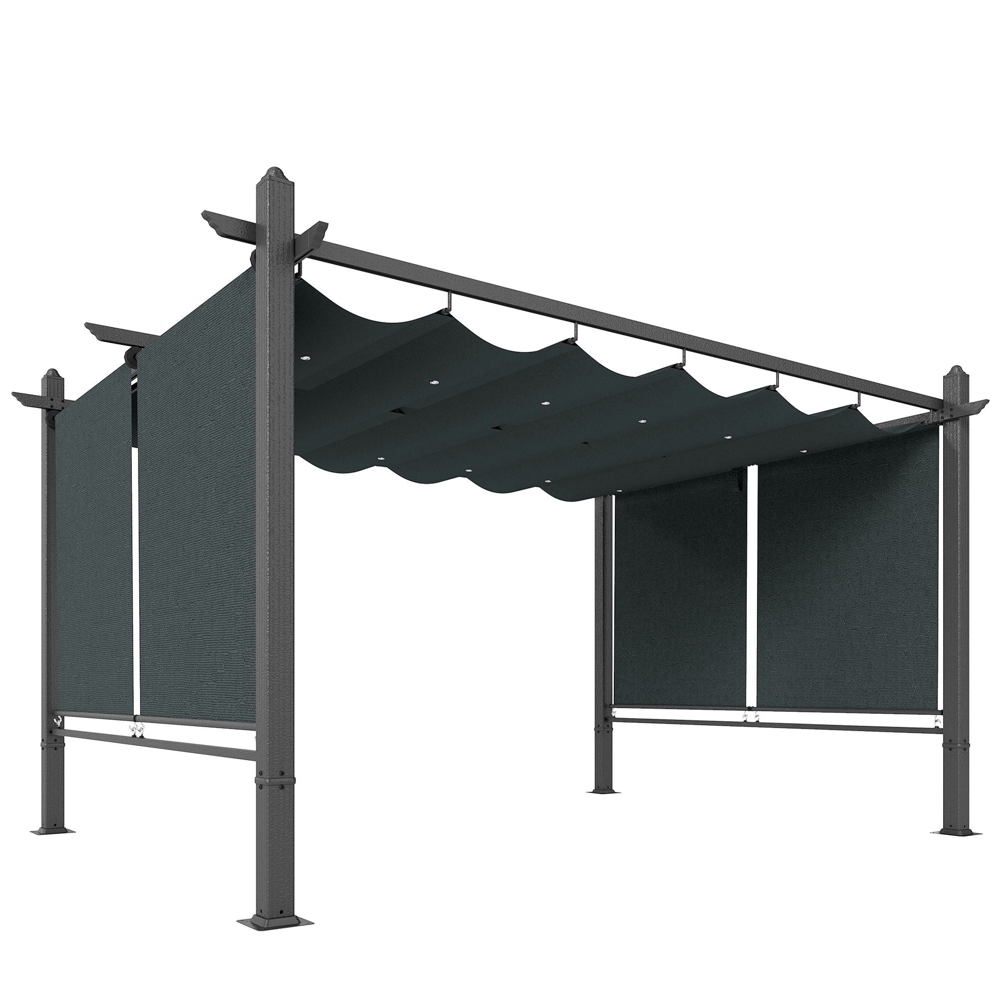 Pergola 3x4m med utdragbart tak och UV50+ aluminiumram