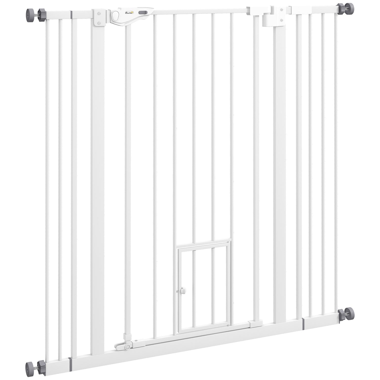 Pet Safety Gate, No-Drill, Auto-Close, 74-101 cm Justerbar
