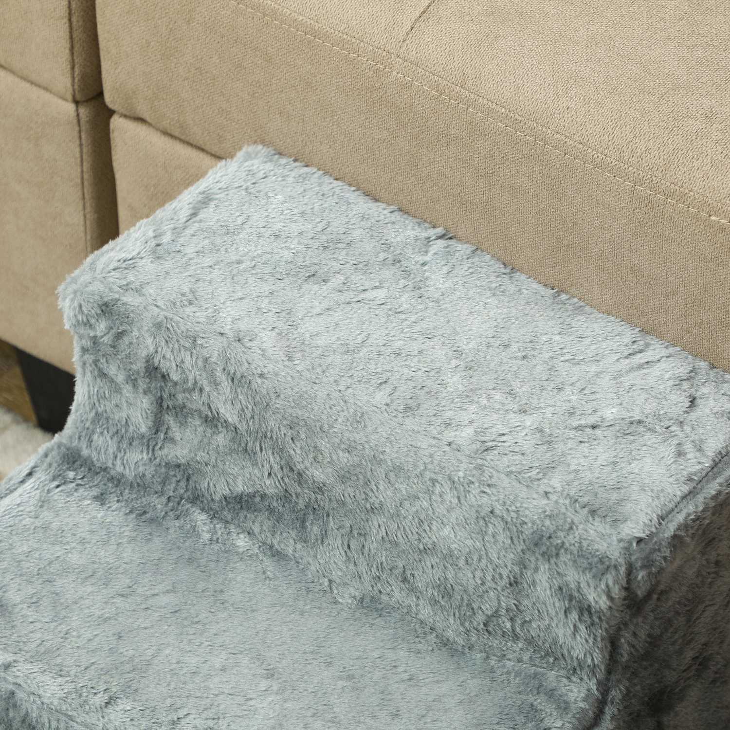 Pet Stairs 3-Step Plush Look, katter och små hundar, 5 kg