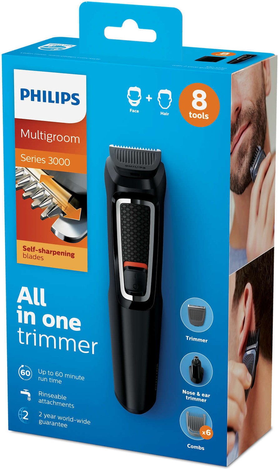 Philips Series 3000 MG3730/15 8-i-1 multigroom - skäggtrimmer