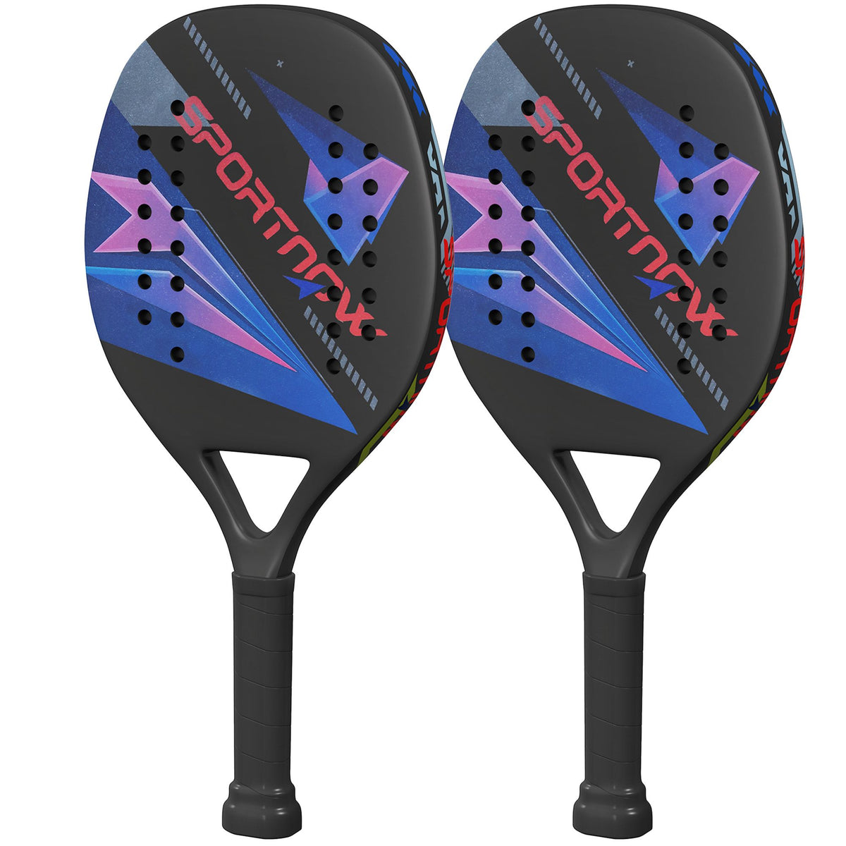 Pickleball-paddelsett i karbonfiber med sklisikkert grep, veske inkludert