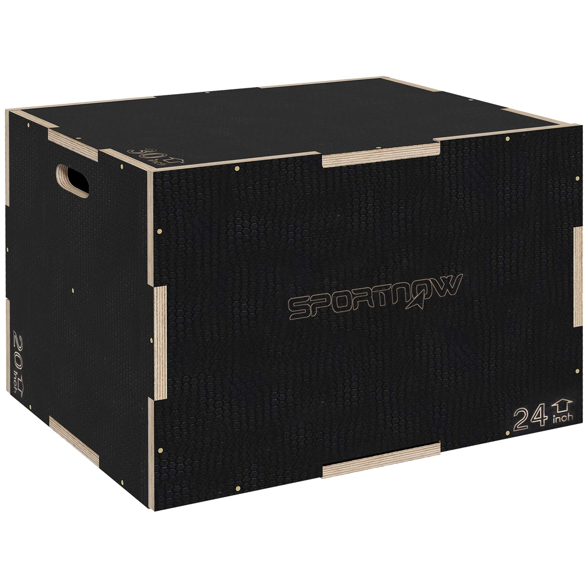 Plyobox, 3 höjder, 61x51x41 cm, svart, 120 kg kapacitet