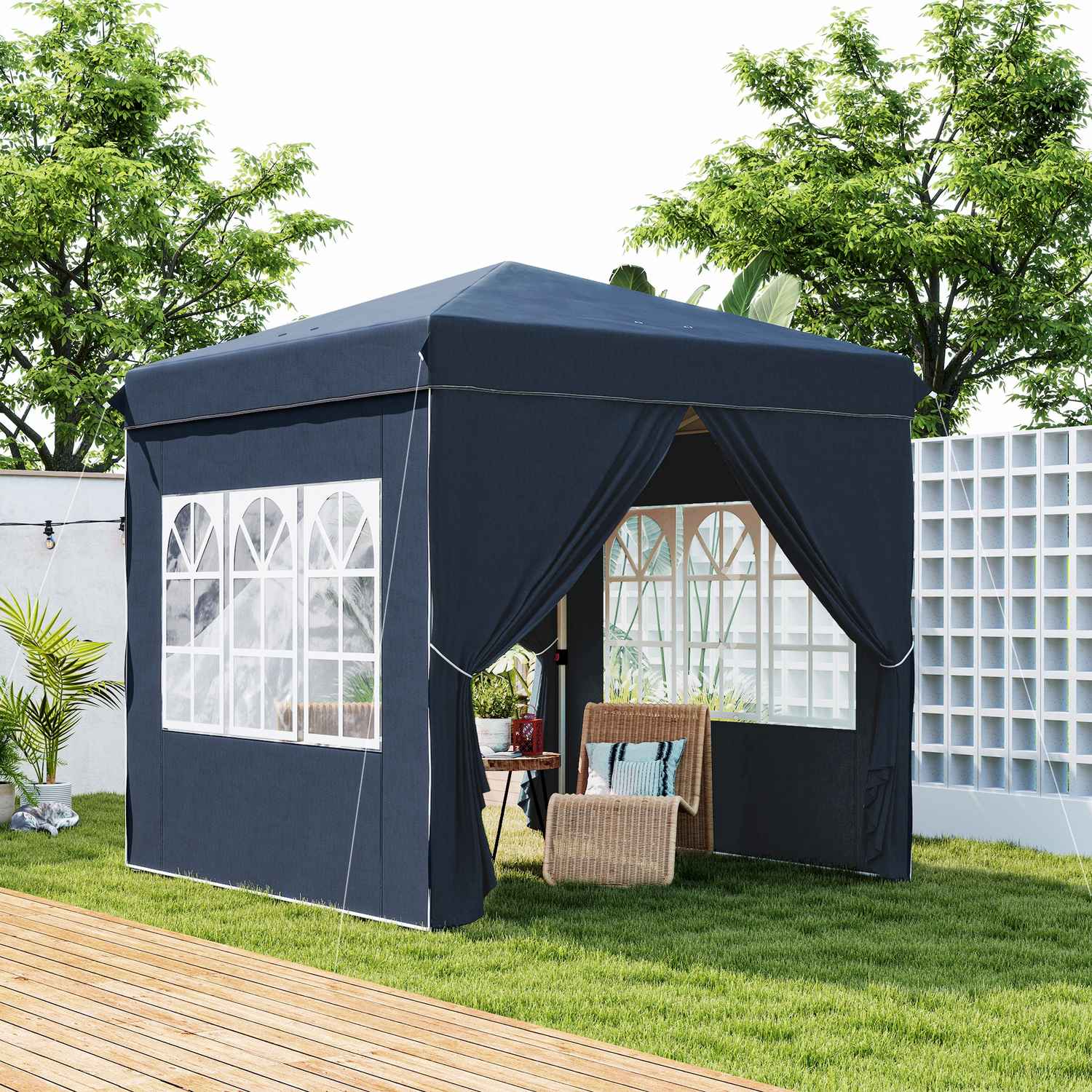 Pop-Up Gazebo, 2,5x2,5m, vattenavvisande, UV 50+
