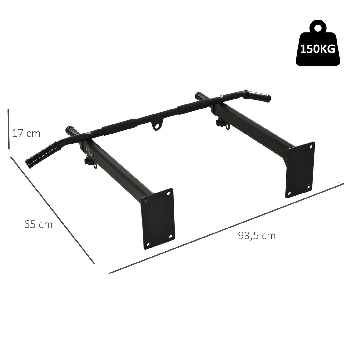 Väggmonterad Pull-Up Bar med öglor för boxningssäck, stål