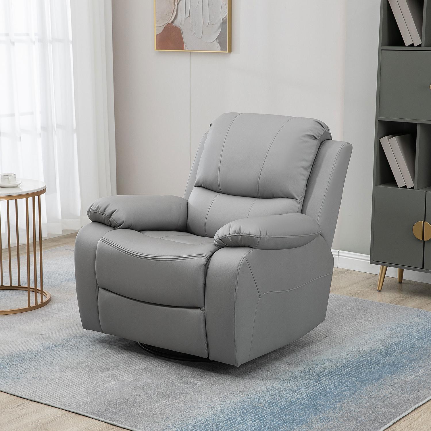 Liggande TV-stol med fotstöd, polyester, grå, 150 kg kapacitet