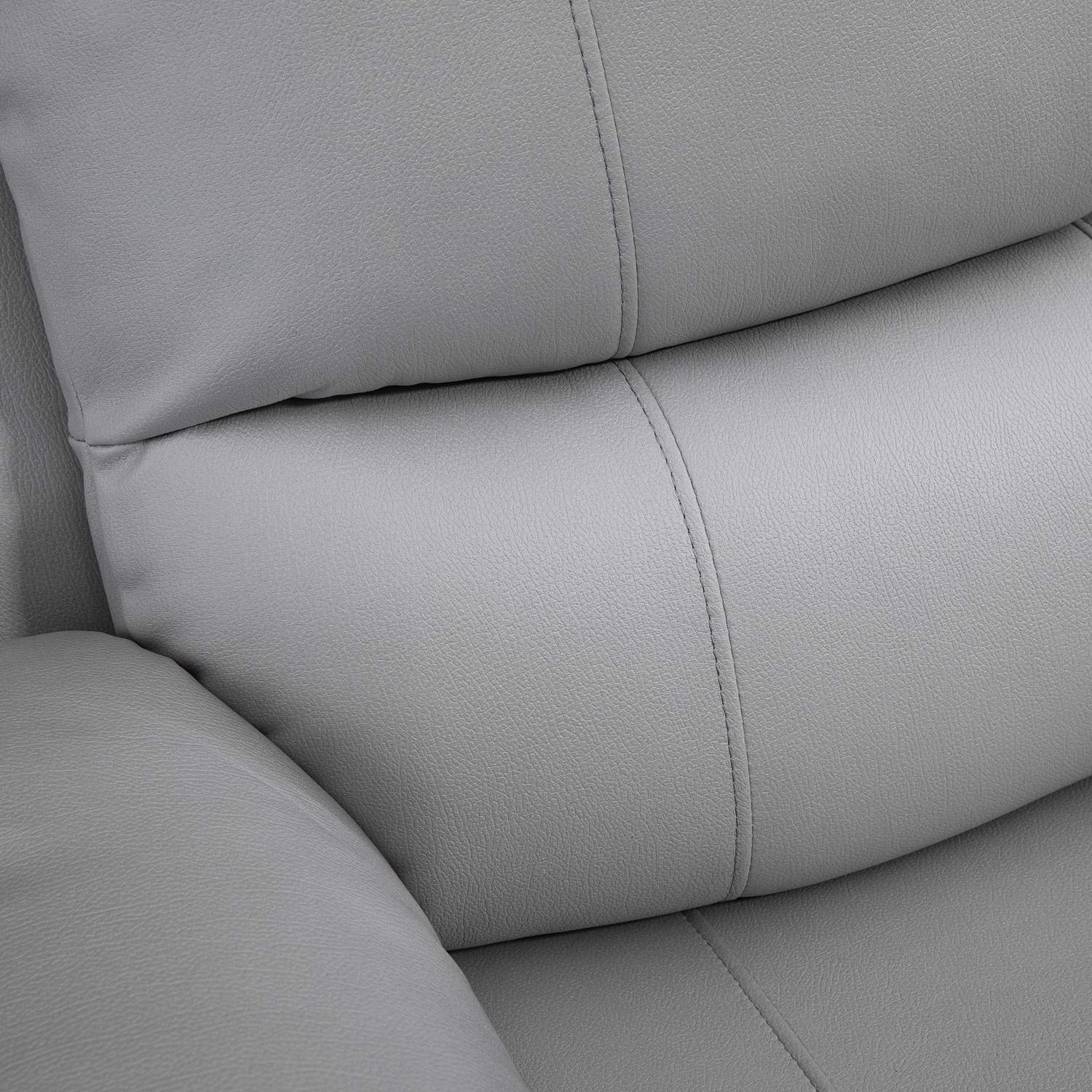 Liggande TV-stol med fotstöd, polyester, grå, 150 kg kapacitet