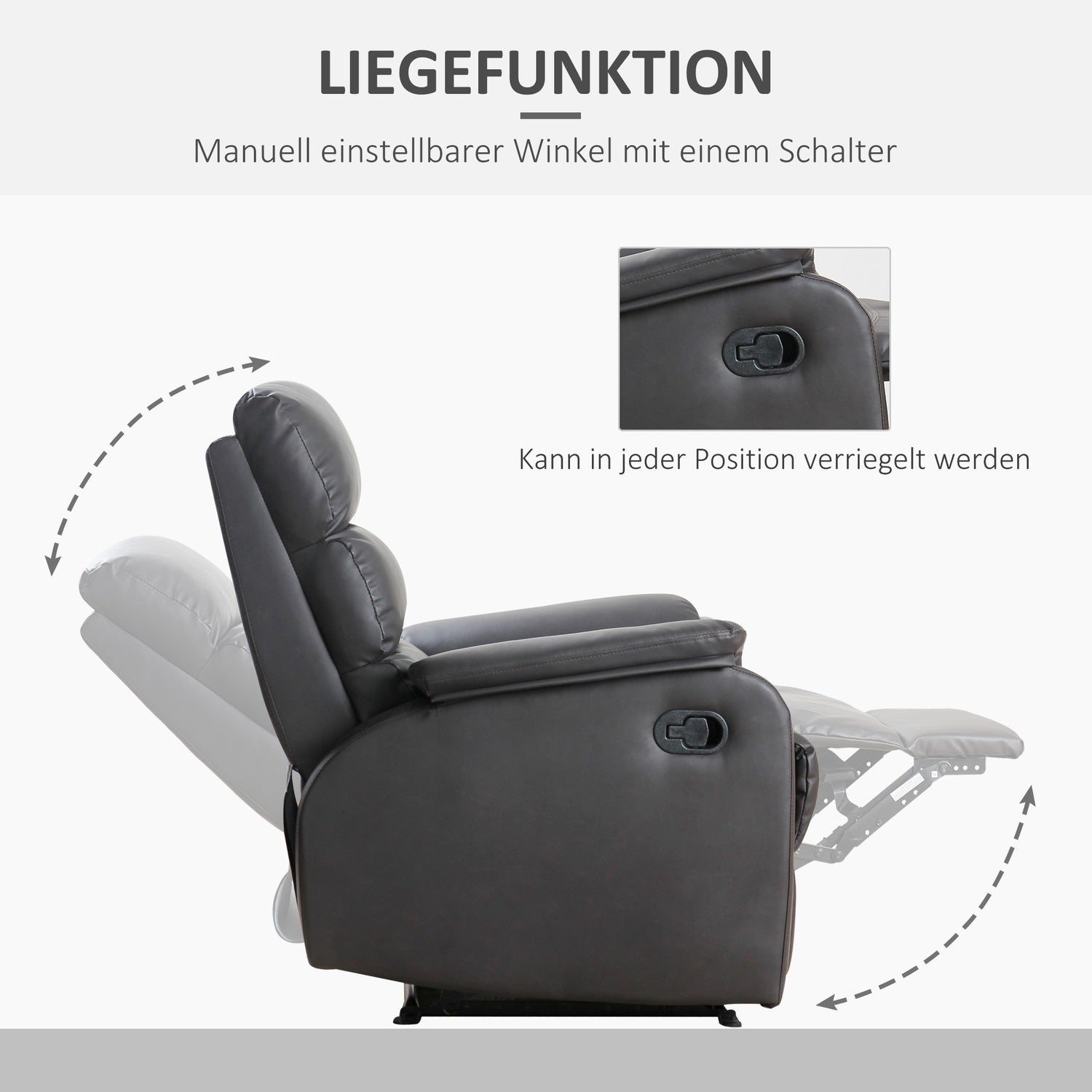 Ergonomisk brun vilstol – konstläder, justerbar