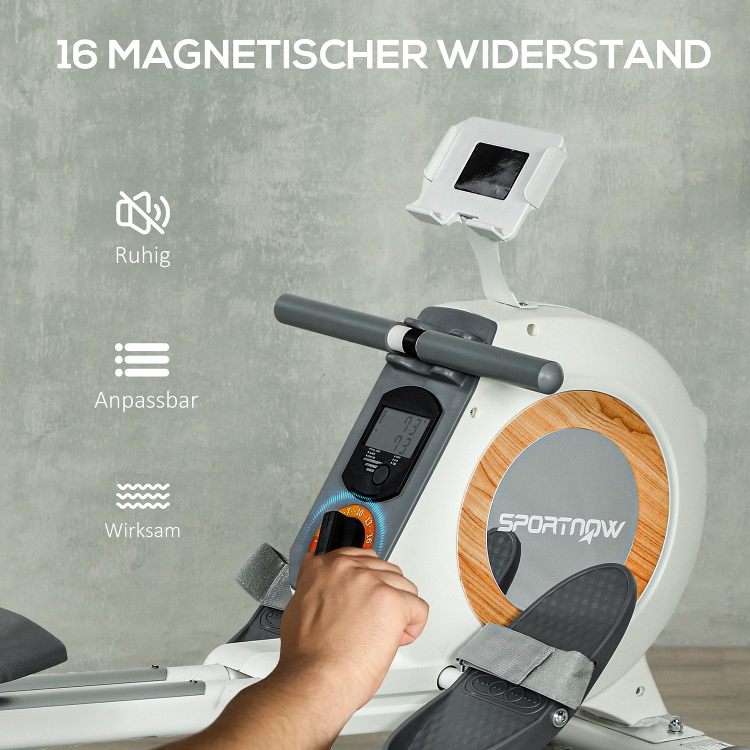 Magnetisk roddmaskin för hemmet med 16 motståndsnivåer