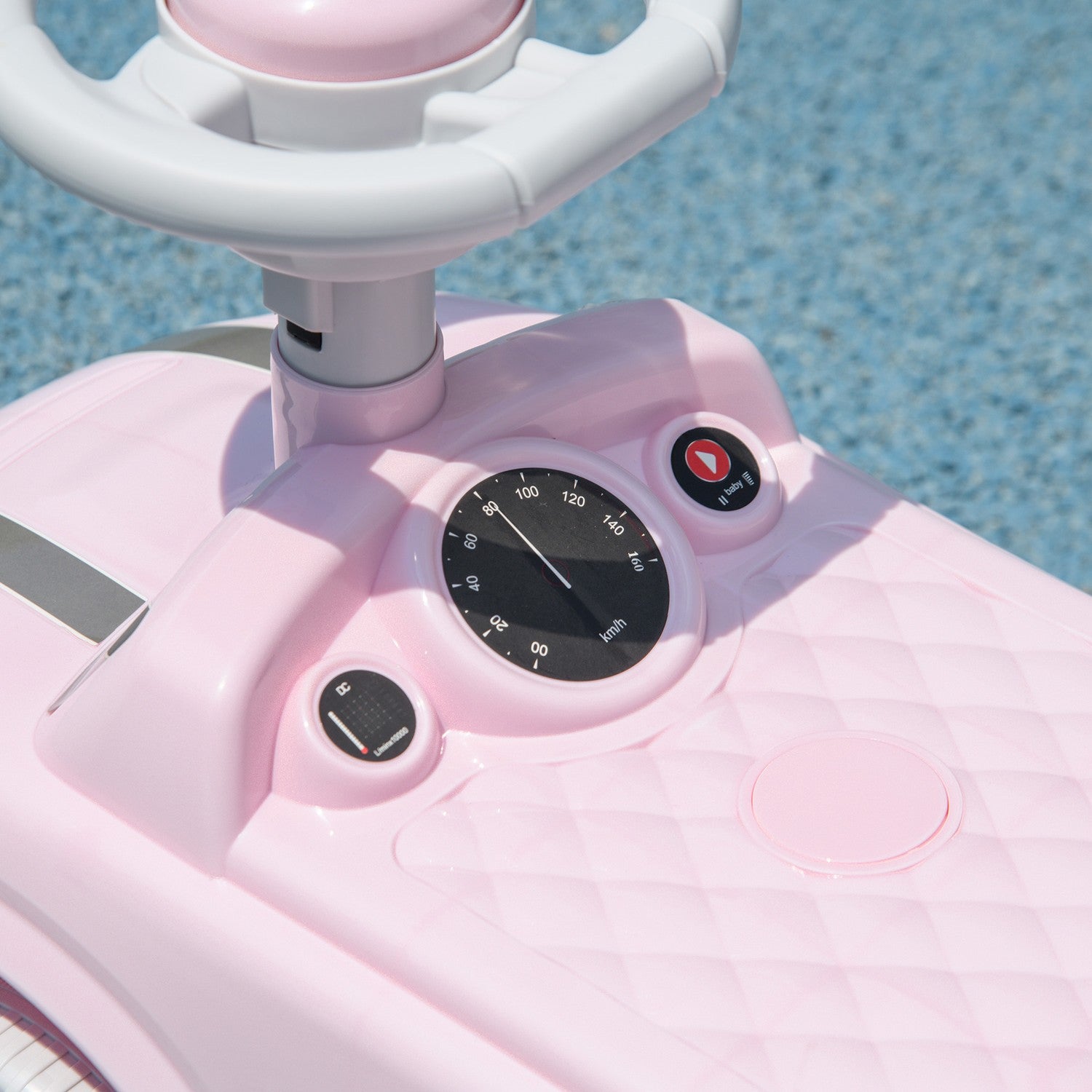 Rosa barn åkbil med tippskydd, 53x52x35 cm