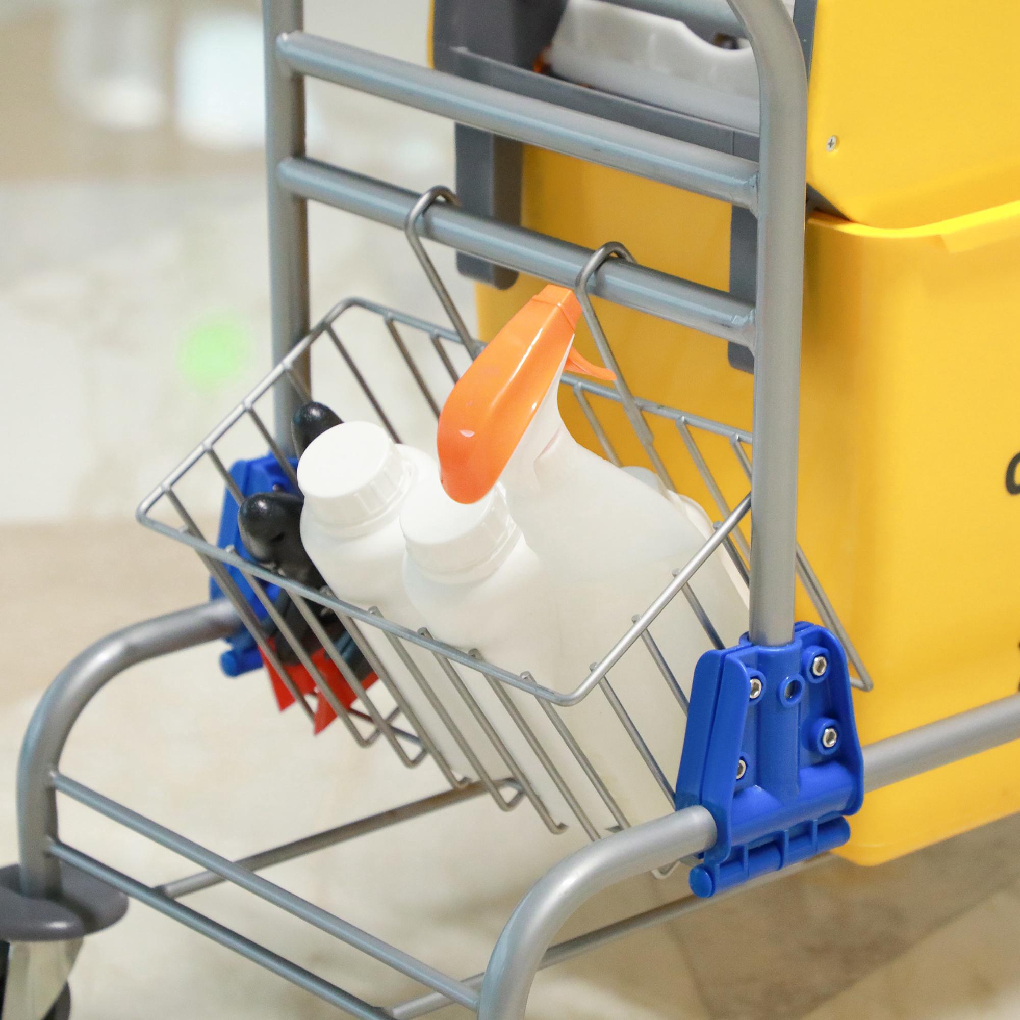 Rullande rengöringshink, 26L, plast, metallhandtag