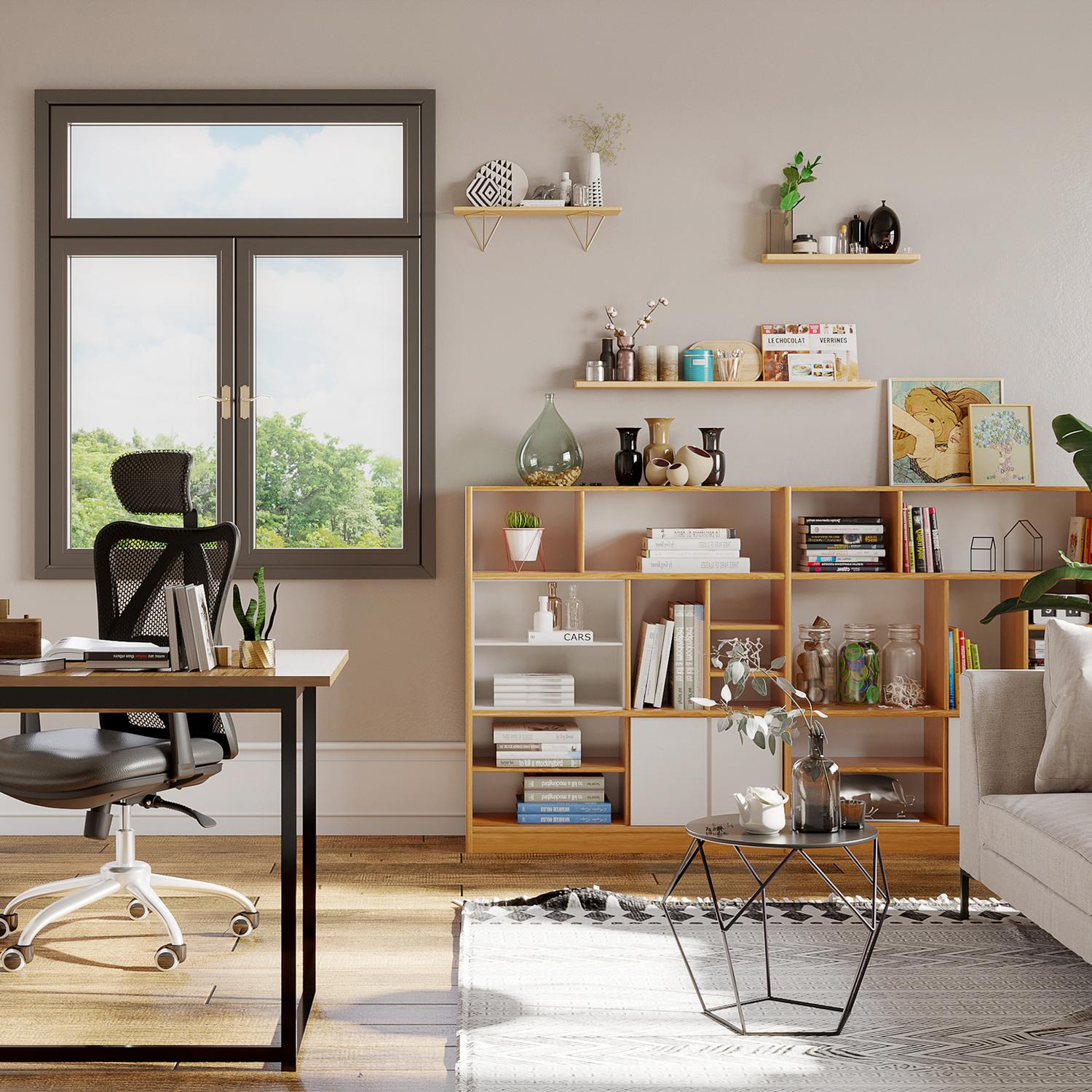 Runt soffbord med förvaring – Metallkorgdesign