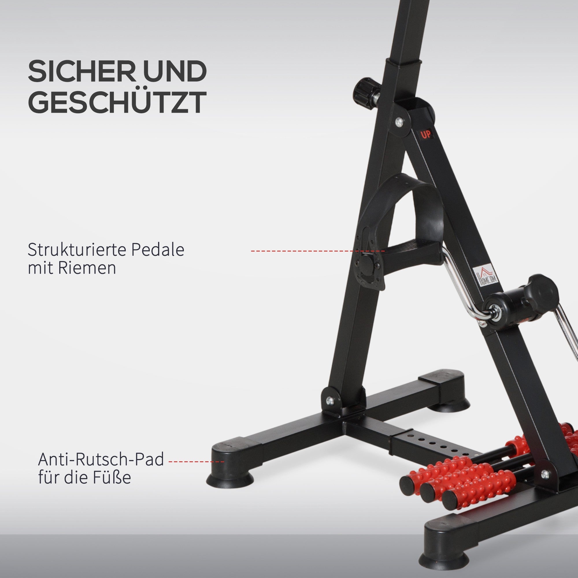 Seniormotionscykel med LCD-skärm och massagerullar