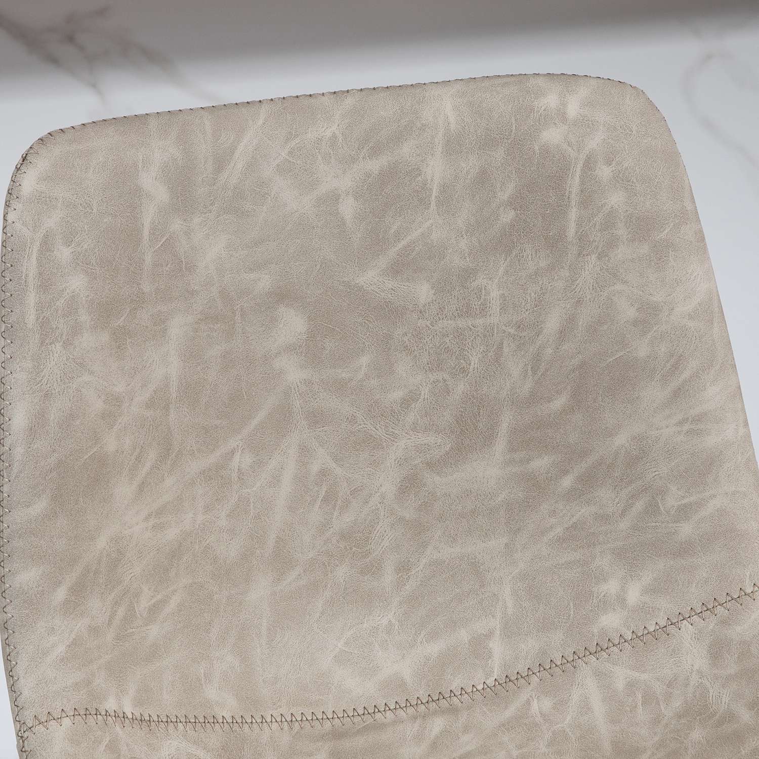 Höjdjusterbara beige vridbara barstolar i konstläder, set om 2