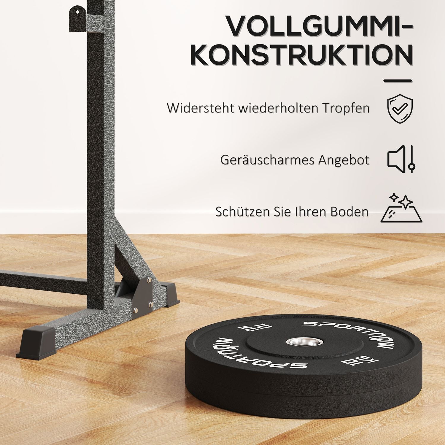 Hantel Viktskivor Set, 2x10kg, Ø 50mm, Svart