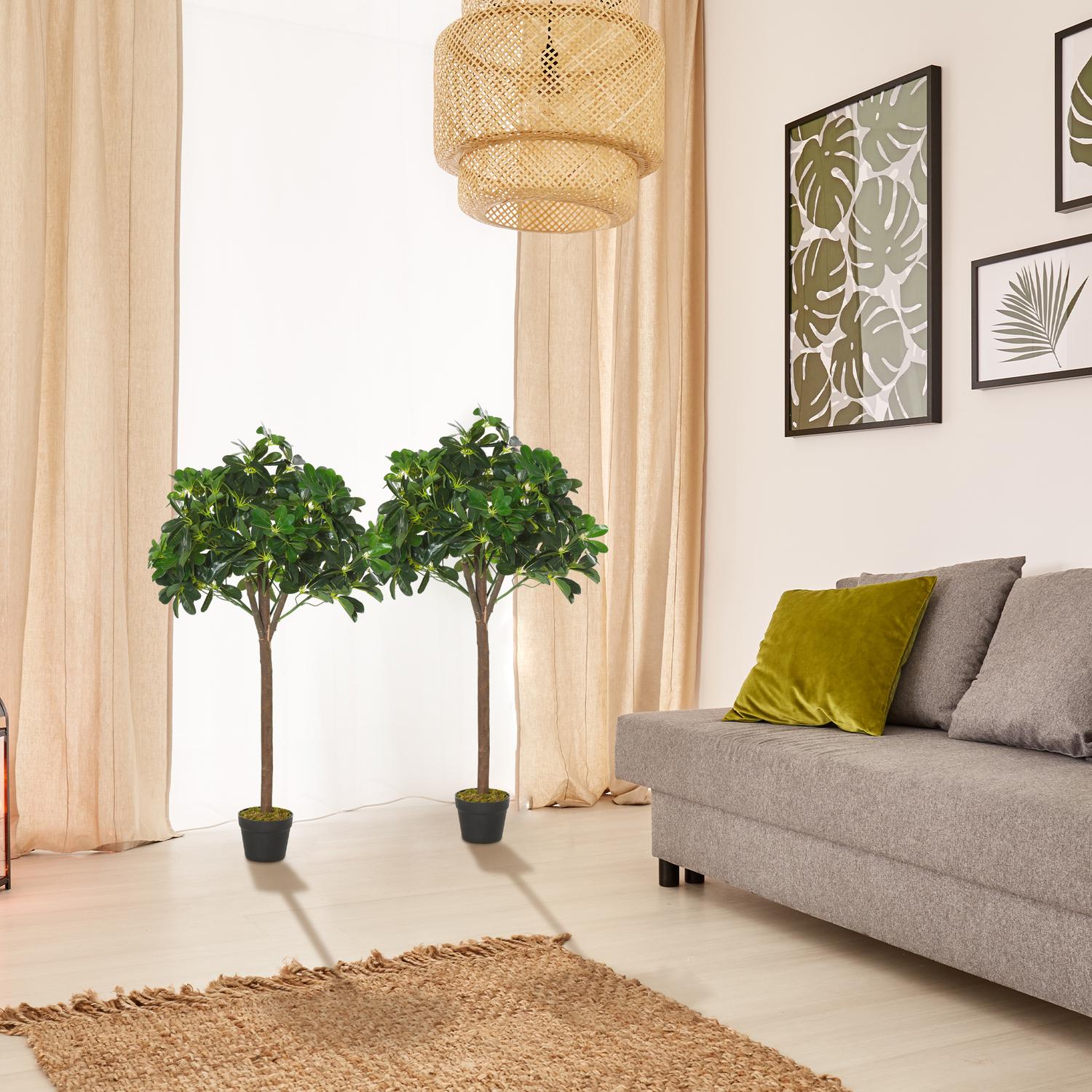 Konstgjorda vikar, 120 cm, dekorativa planteringar inomhus/utomhus