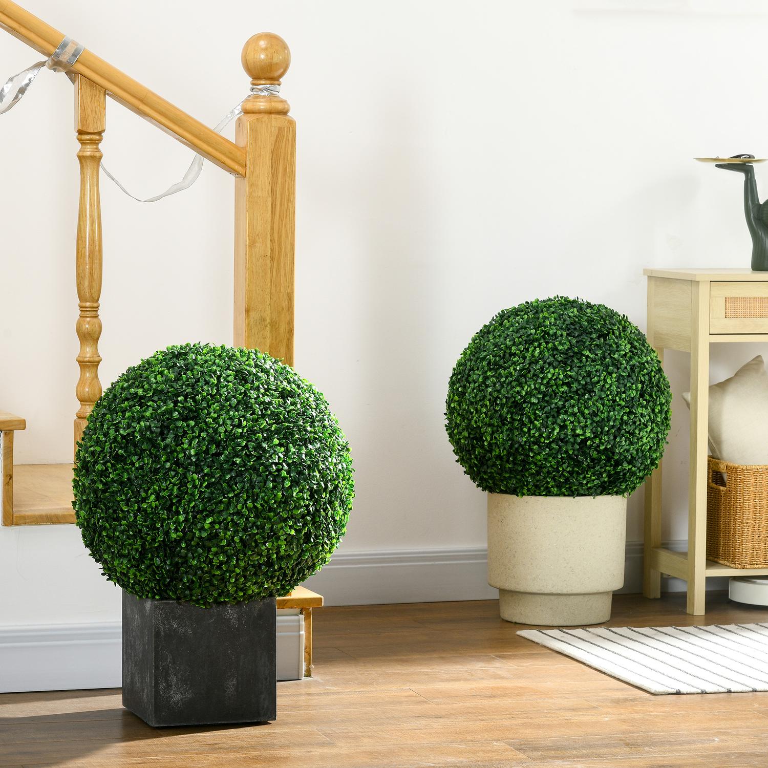Set med 2 konstgjorda buxbombollar, 50 cm dekorativa växter