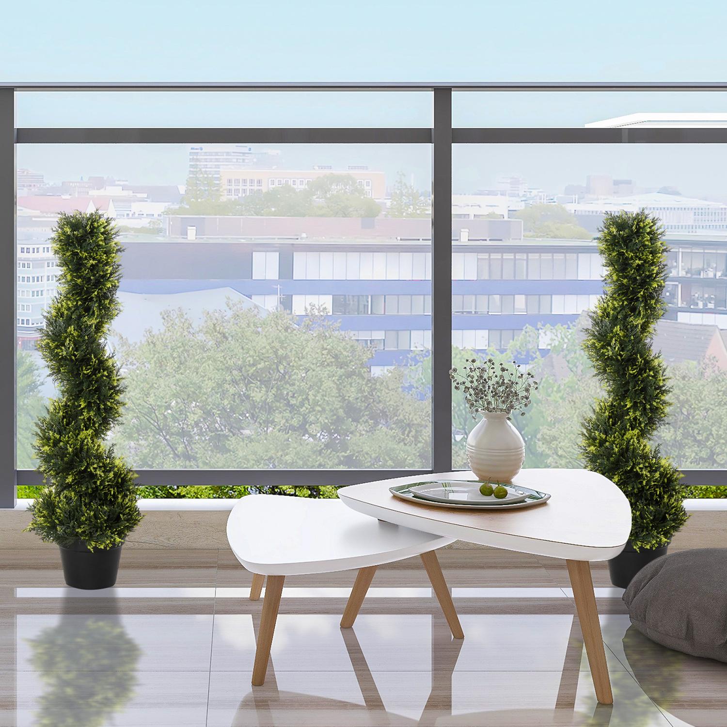 Stor 90 cm spiral cederplanta i kruka – inomhus/utomhusdekor