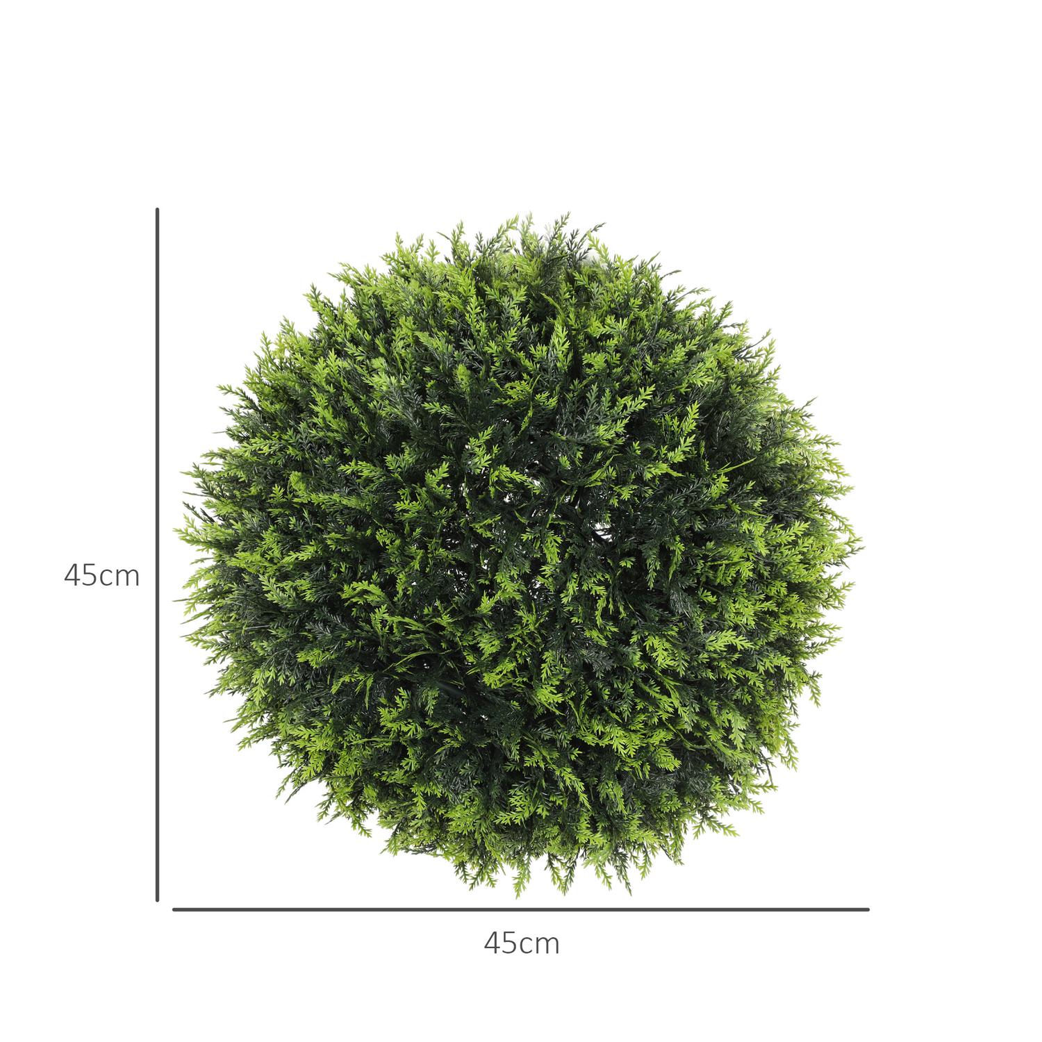 Konstgjorda krukväxtset av cederträ, 45 cm – Inomhus-/utomhusdekor