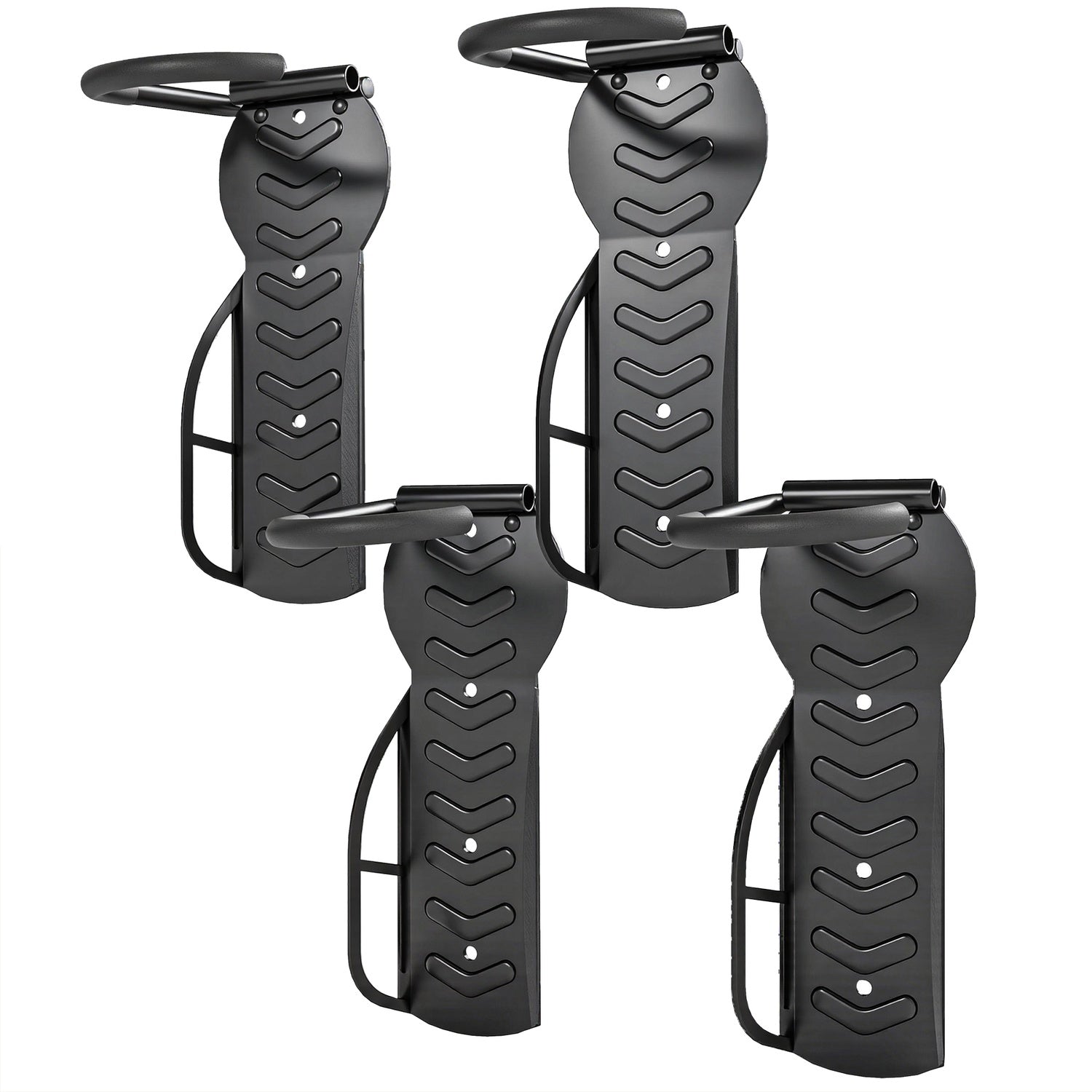 Vertikal cykelväggmonteringssats, hopfällbar, rymmer 30 kg, svart