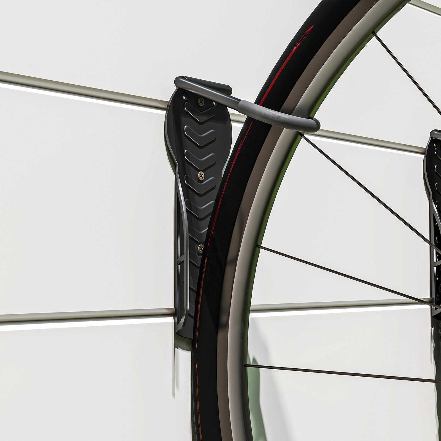 Vertikal cykelväggmonteringssats, hopfällbar, rymmer 30 kg, svart