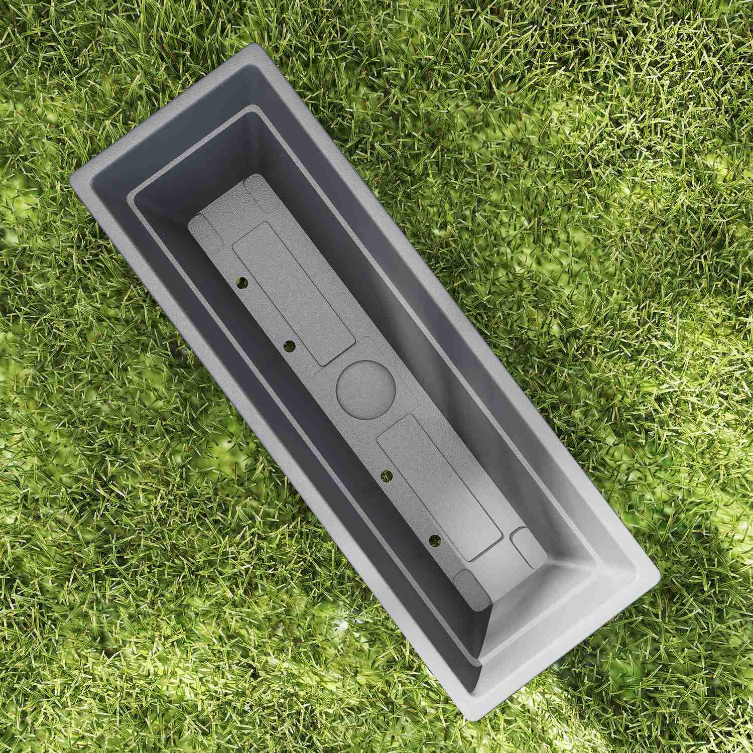 Set med 5 stapelbara väderbeständiga blomkrukor, 59x21x16 cm