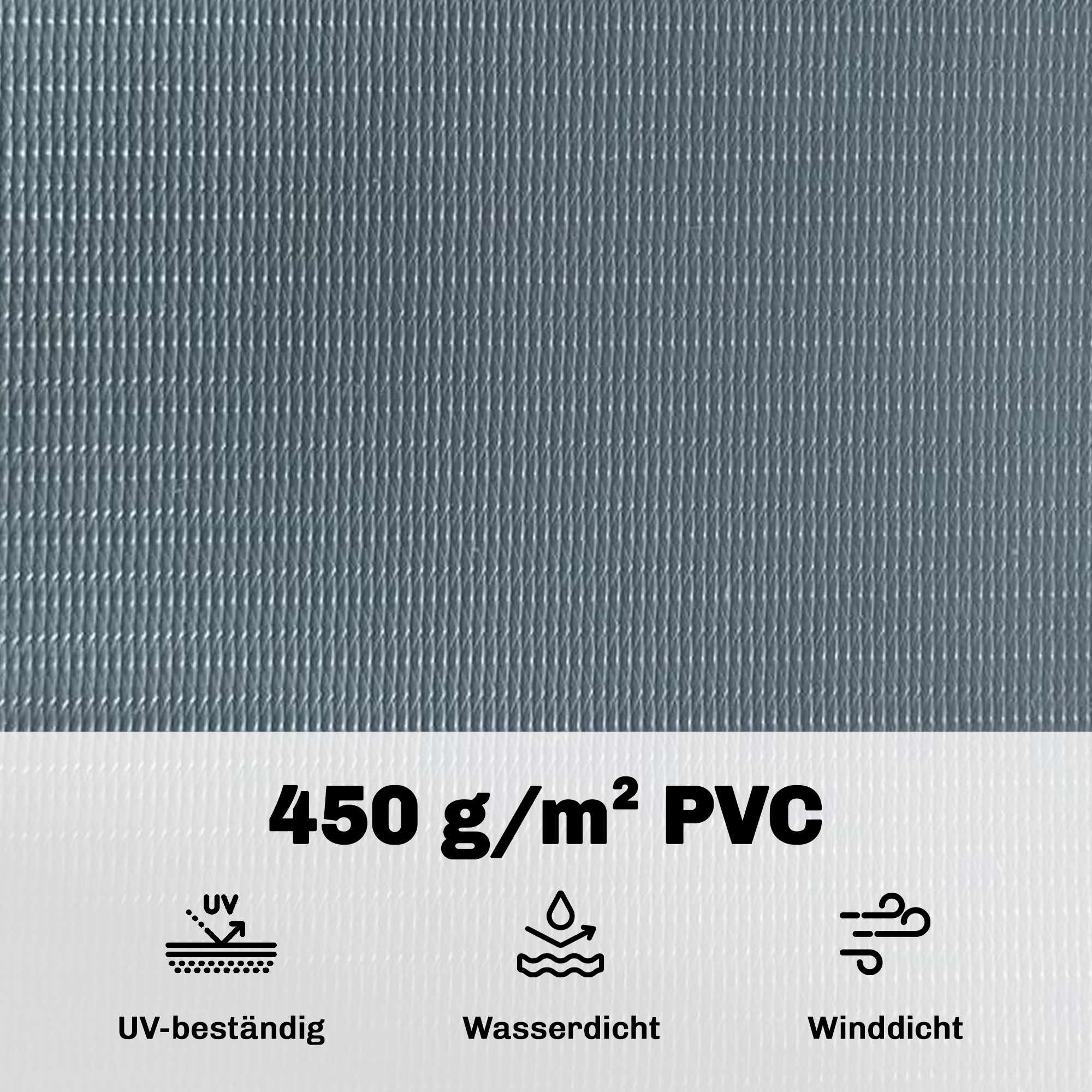 Set med insynsskyddande staketremsor, UV-resistenta, vattentäta, 35m x 19cm, grå