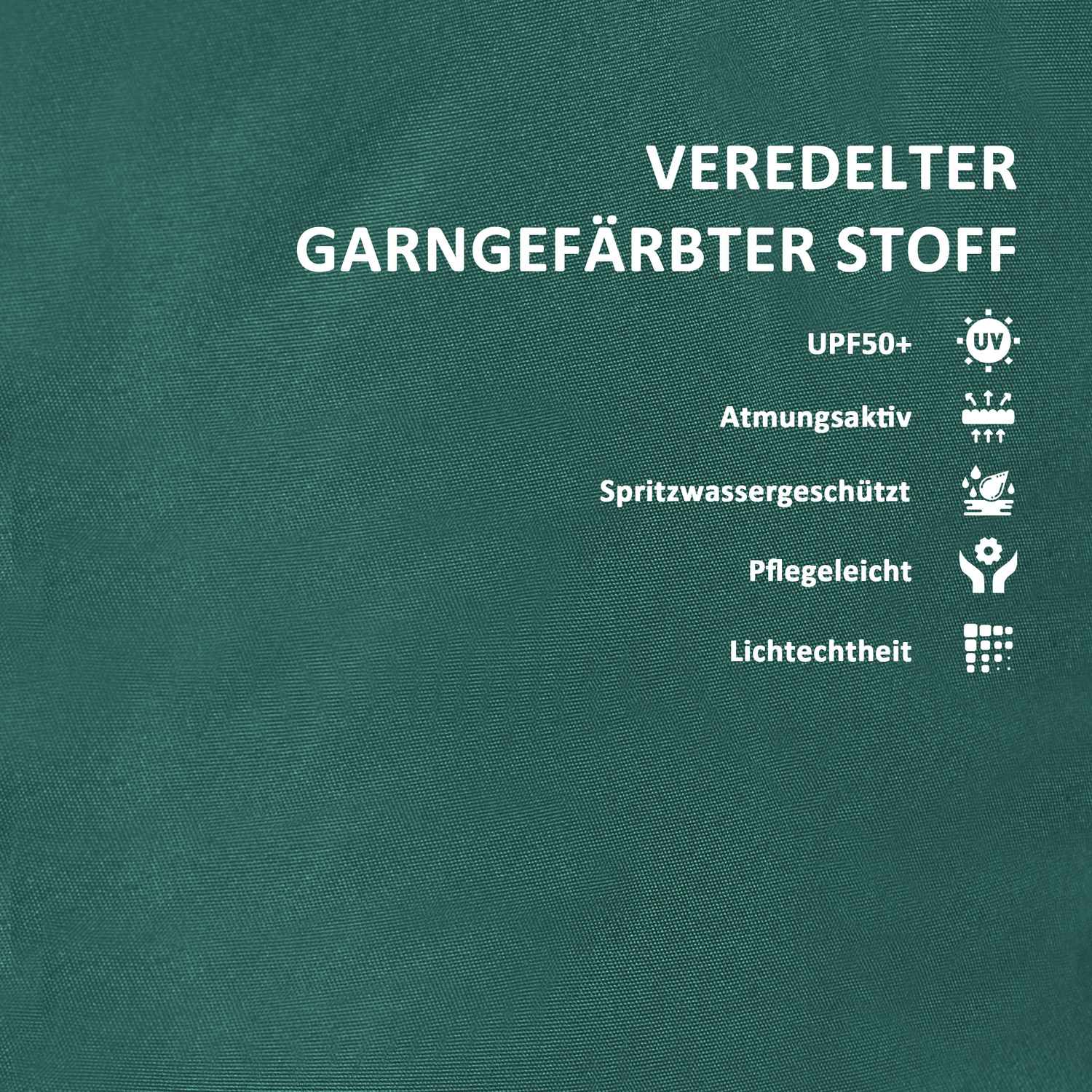 Vattenavvisande grön sittdyna med knytband – 120x47x9,5 cm