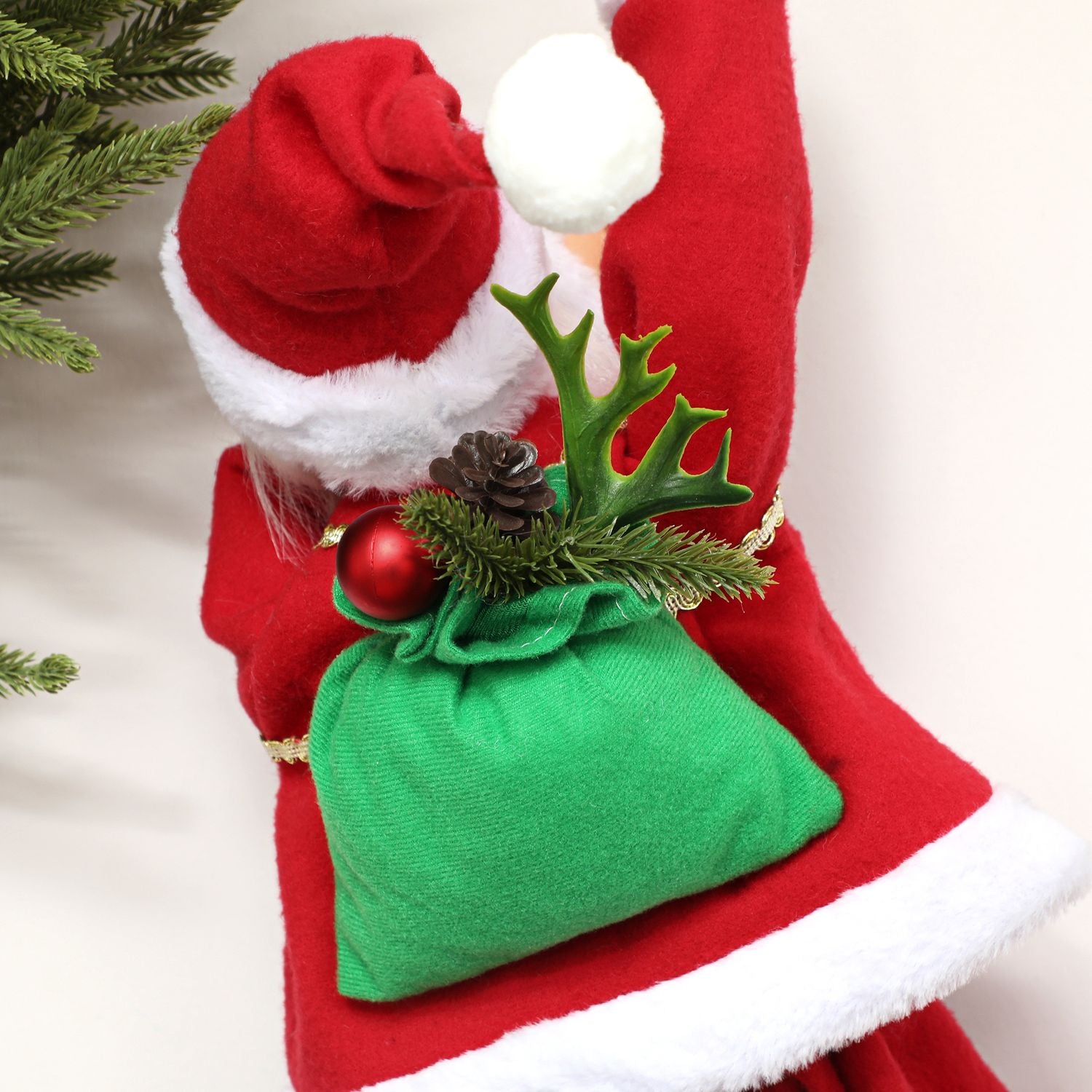 Sjungande klättertomte 60 cm med present och ljud