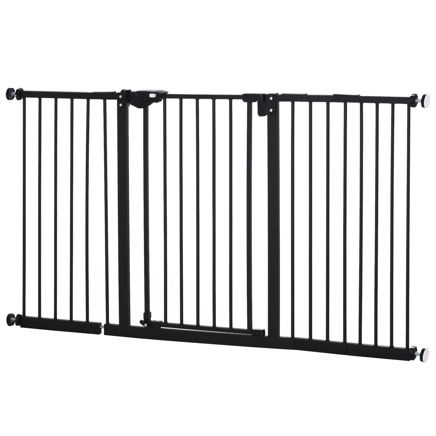 Säkerhetsgrind för husdjur – metall & plast, ingen borr, 136,3x76,2 cm